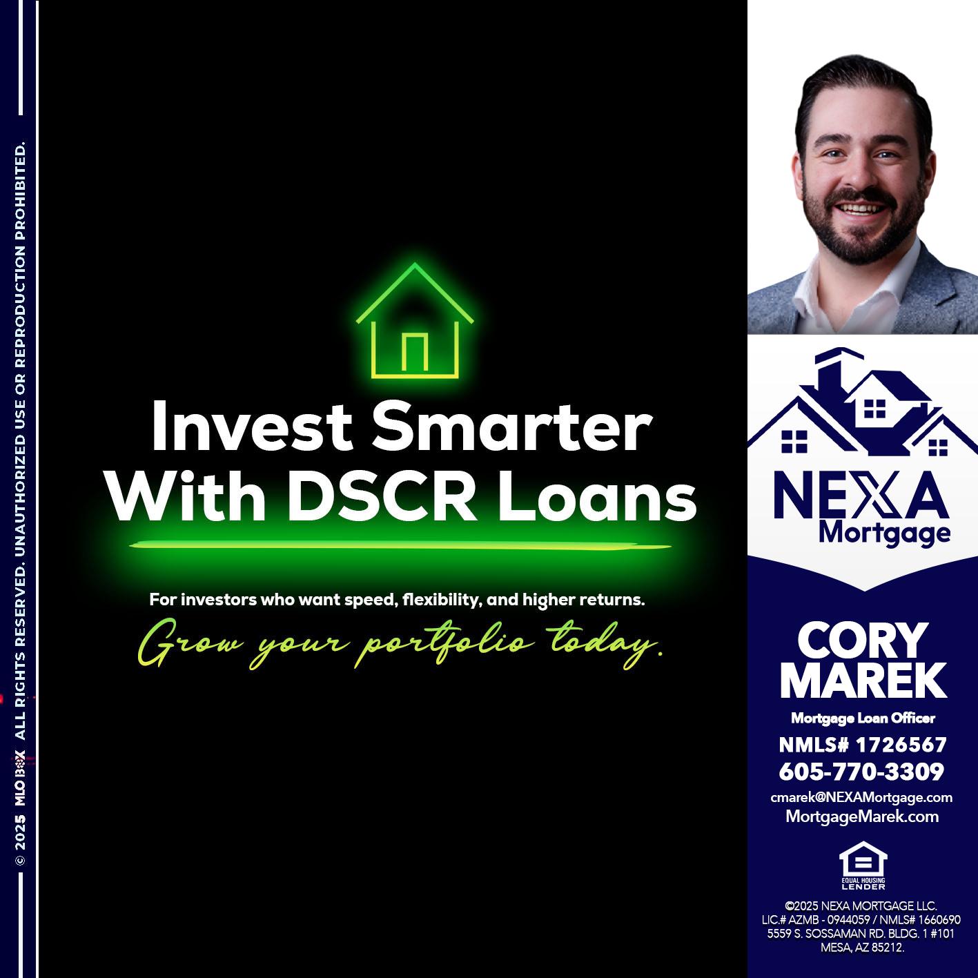 invest smarter - Cory Marek -Mortgage Loan Officer