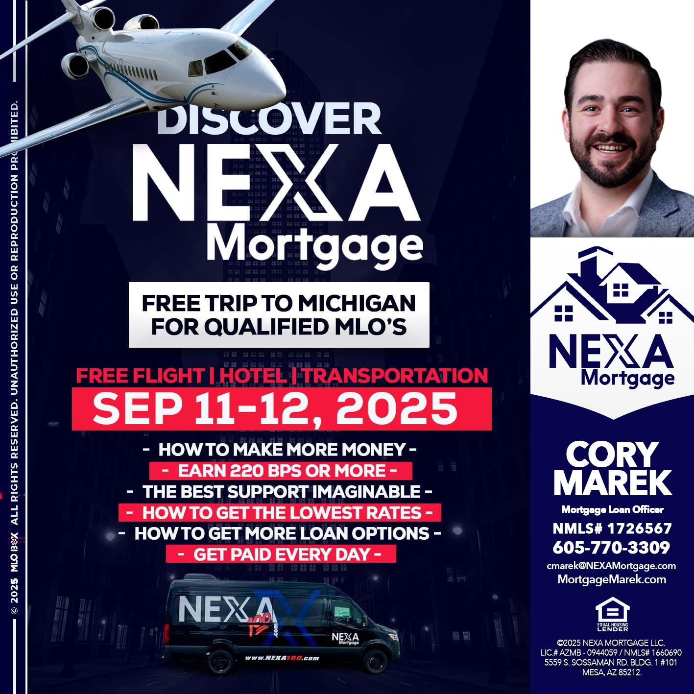 DISCOVER NEXA MORTGAGE - Cory Marek -Mortgage Loan Officer
