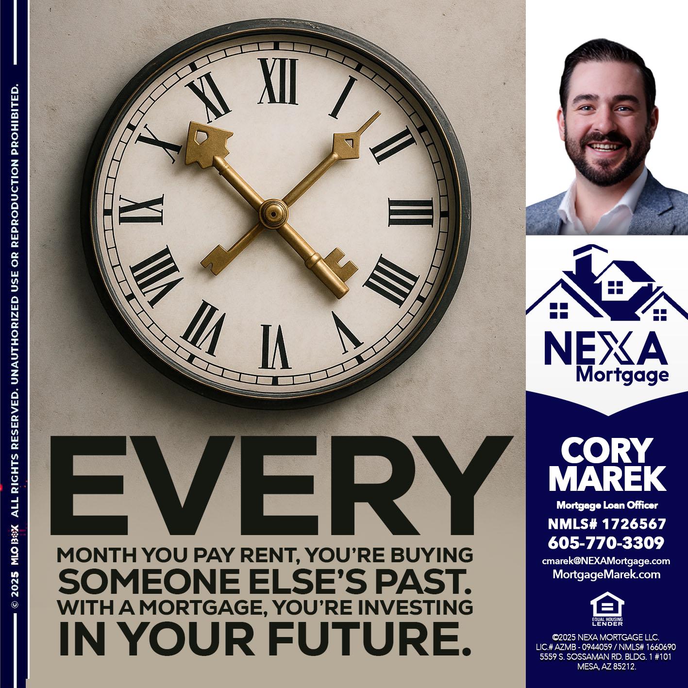 EVERY MONTH - Cory Marek -Mortgage Loan Officer