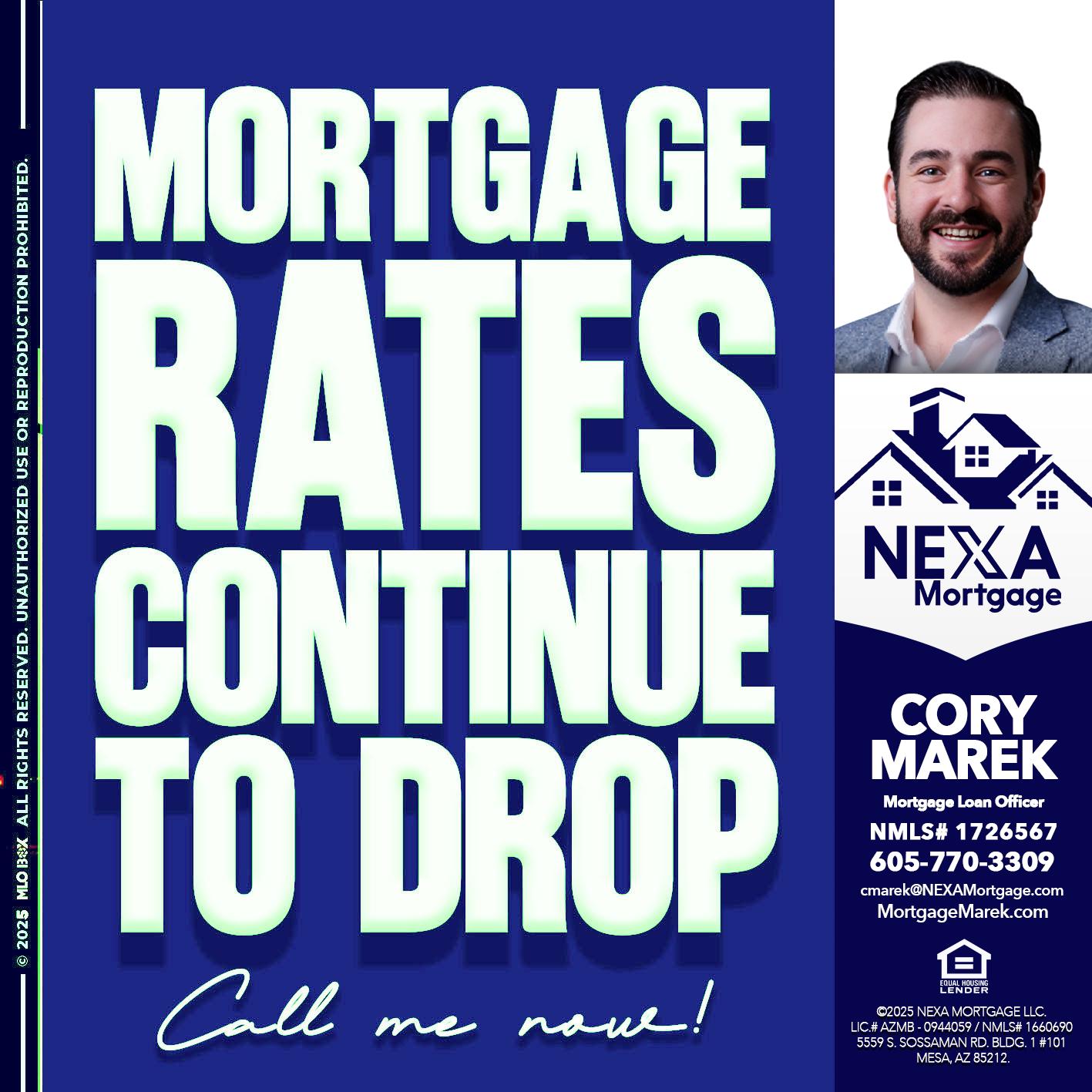 MORTGAGE RATES - Cory Marek -Mortgage Loan Officer