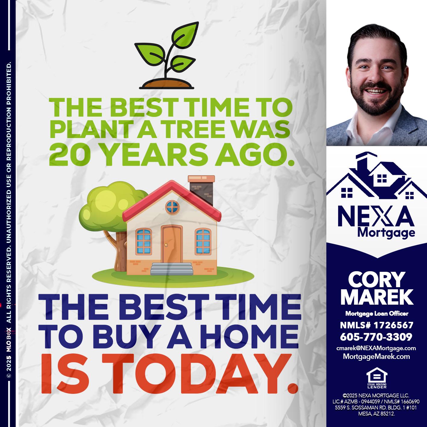 BEST TIME TO - Cory Marek -Mortgage Loan Officer