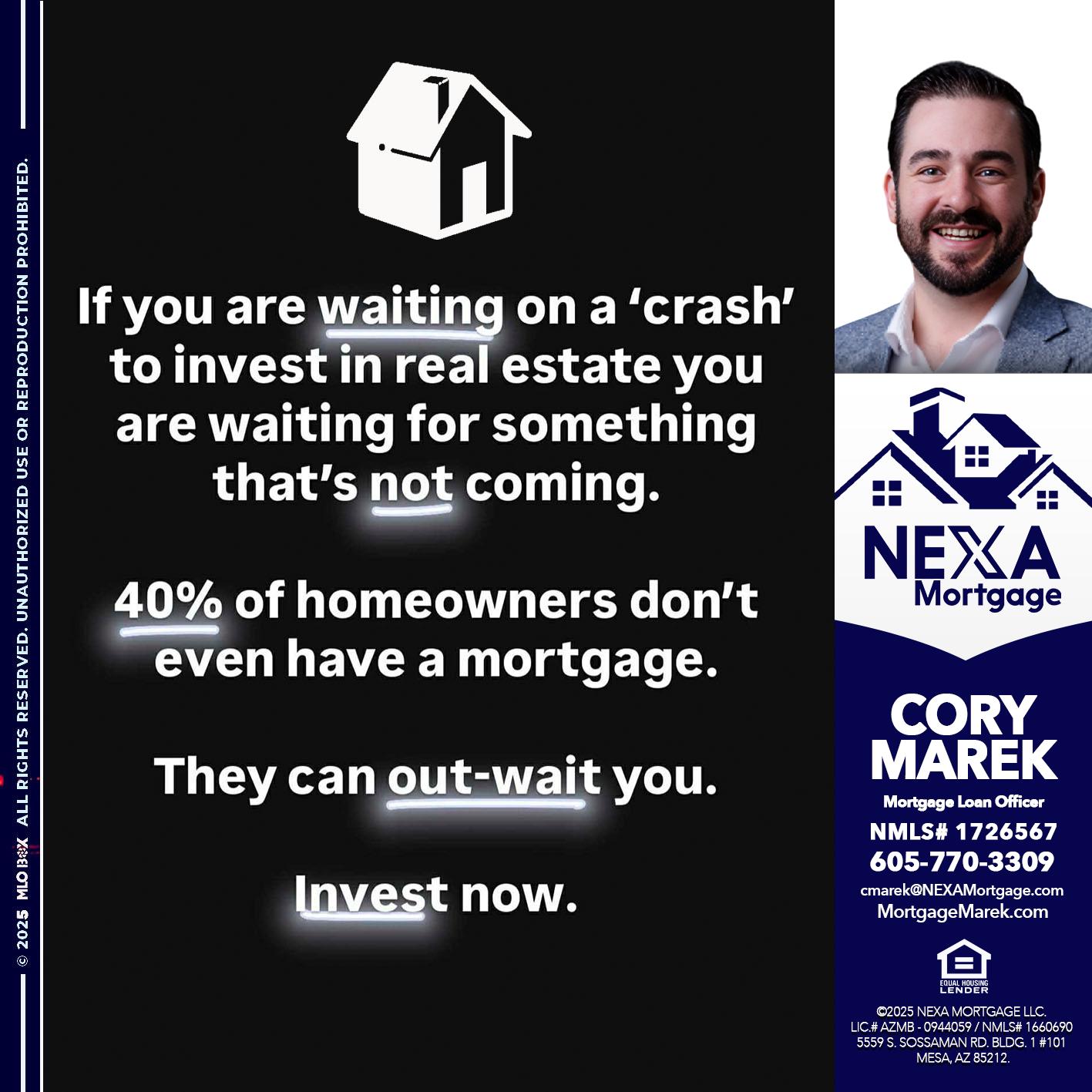 IF YOU ARE WAITING - Cory Marek -Mortgage Loan Officer
