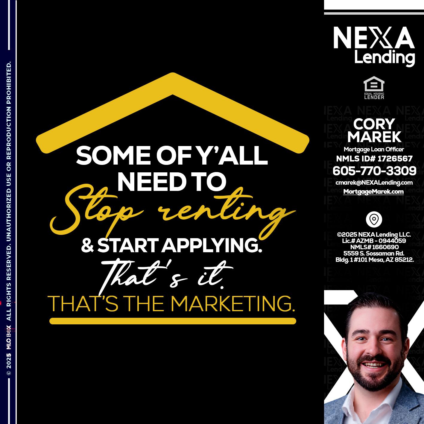 some of you - Cory Marek -Mortgage Loan Officer