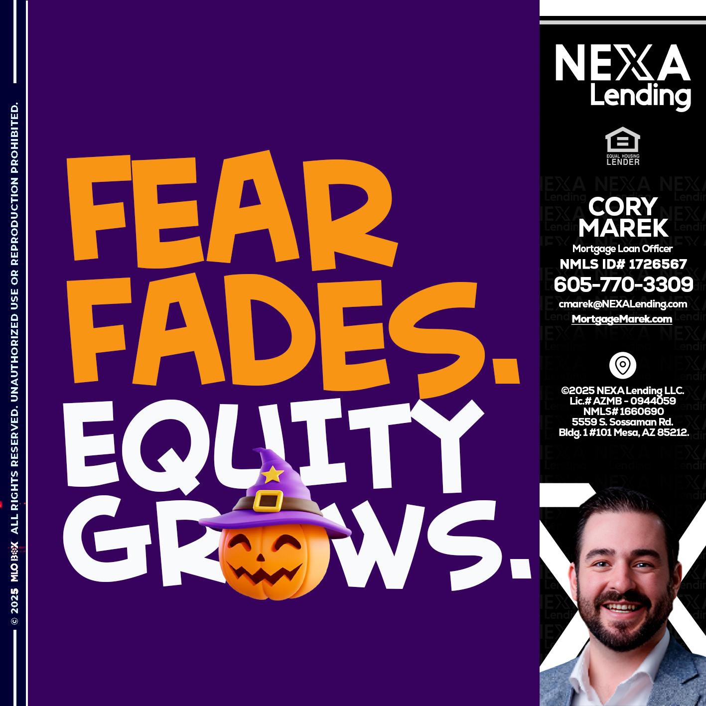 FEAR FADES - Cory Marek -Mortgage Loan Officer