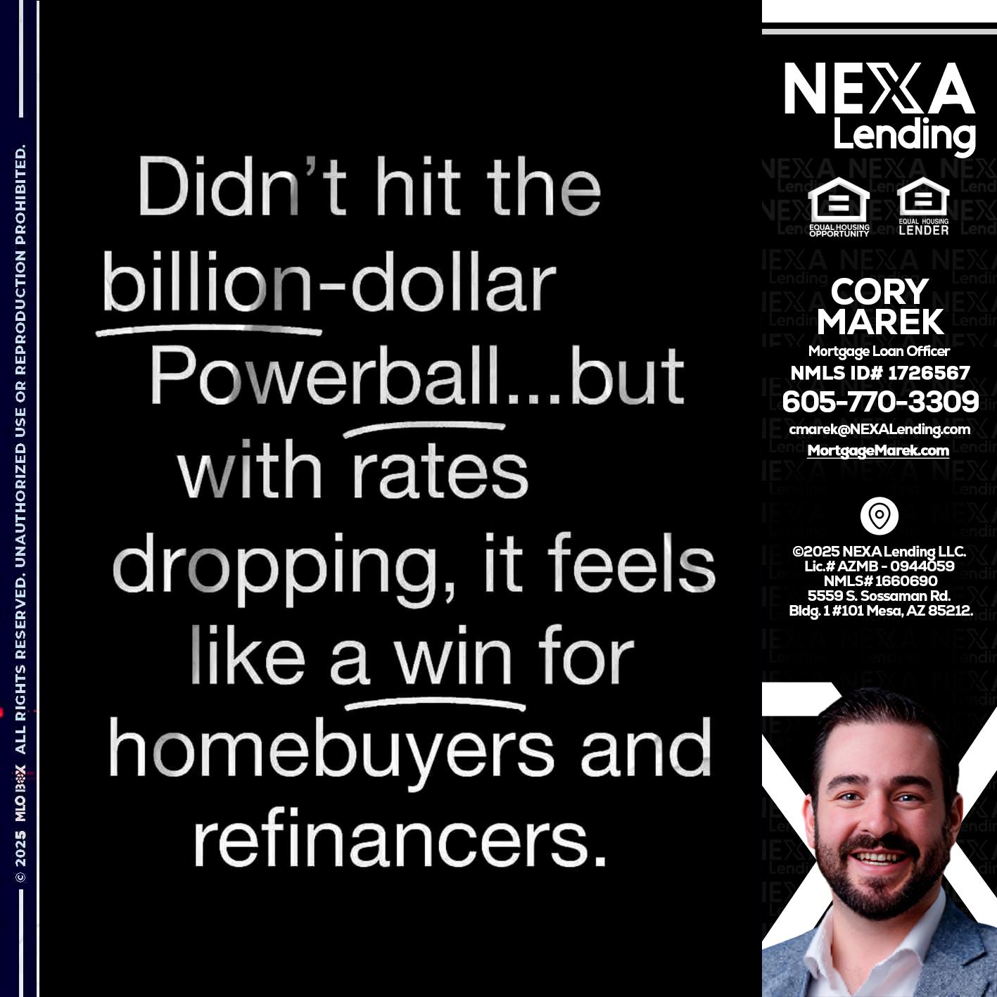 DIDNT HIT - Cory Marek -Mortgage Loan Officer