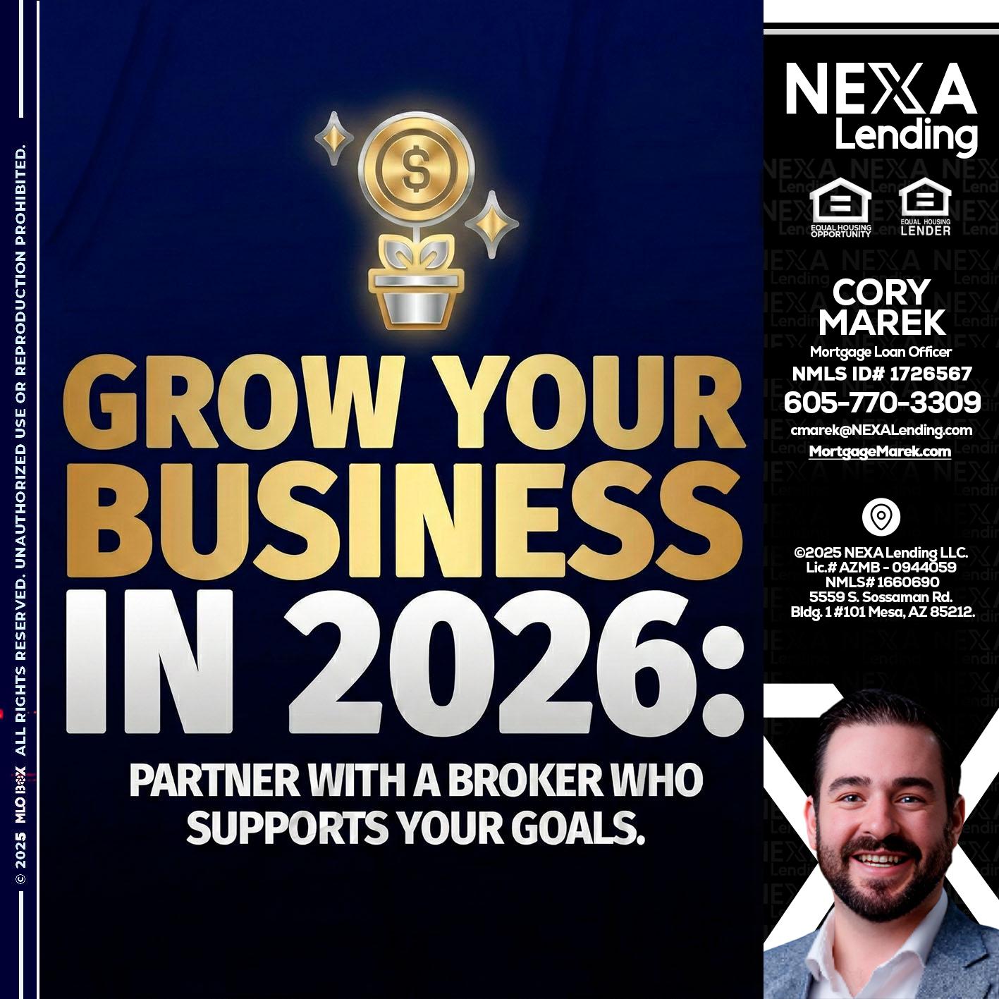GROW YOUR BUSINESS - Cory Marek -Mortgage Loan Officer