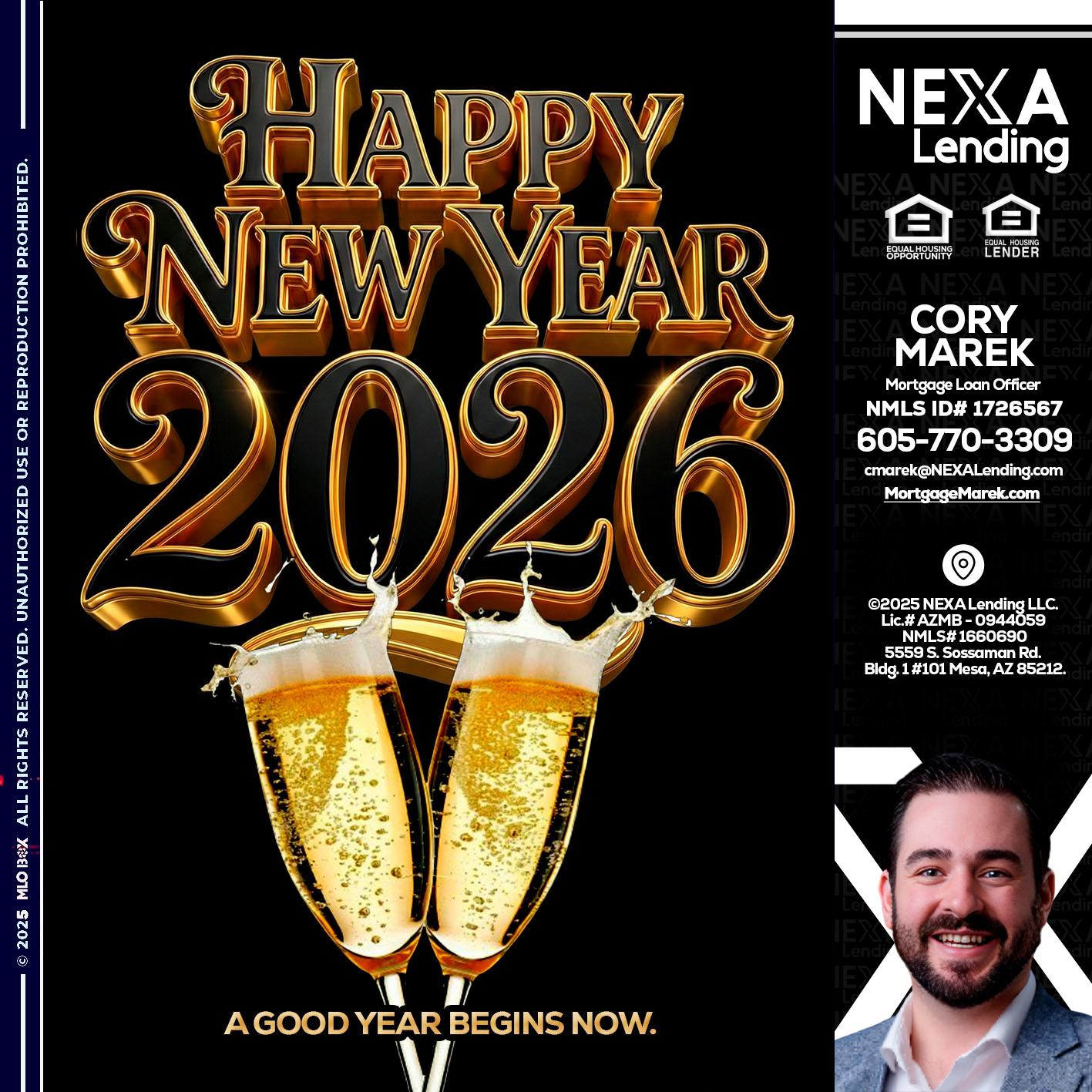 happy new year 2026 - Cory Marek -Mortgage Loan Officer