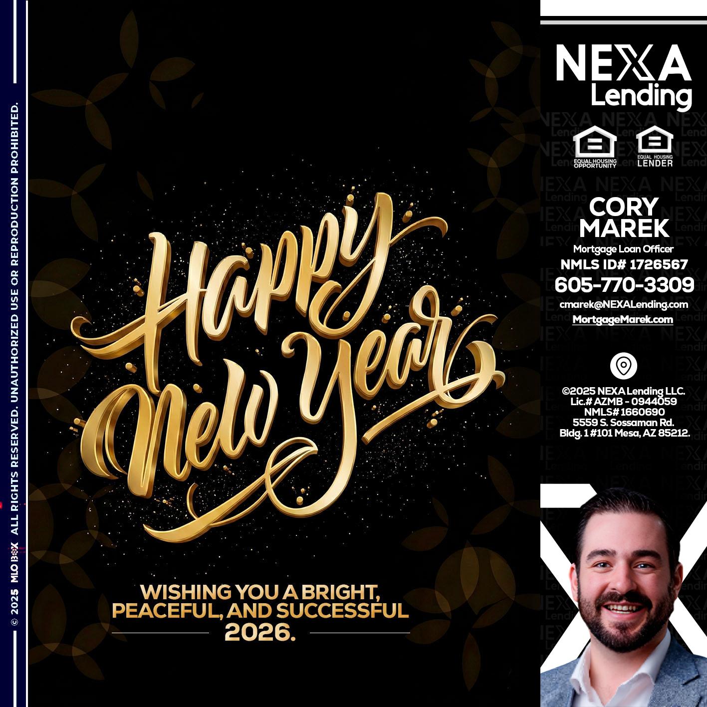 HAPPY NEW YEAR - Cory Marek -Mortgage Loan Officer