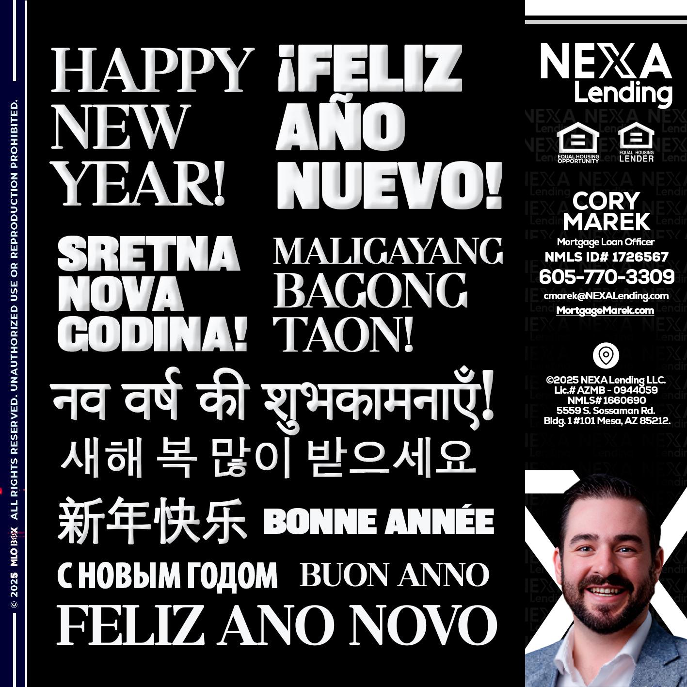 HAPPY NEW YEAR - Cory Marek -Mortgage Loan Officer