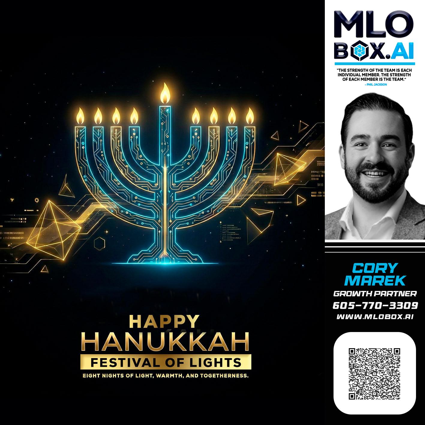 happy Hanukkah - Cory Marek -Mortgage Loan Officer