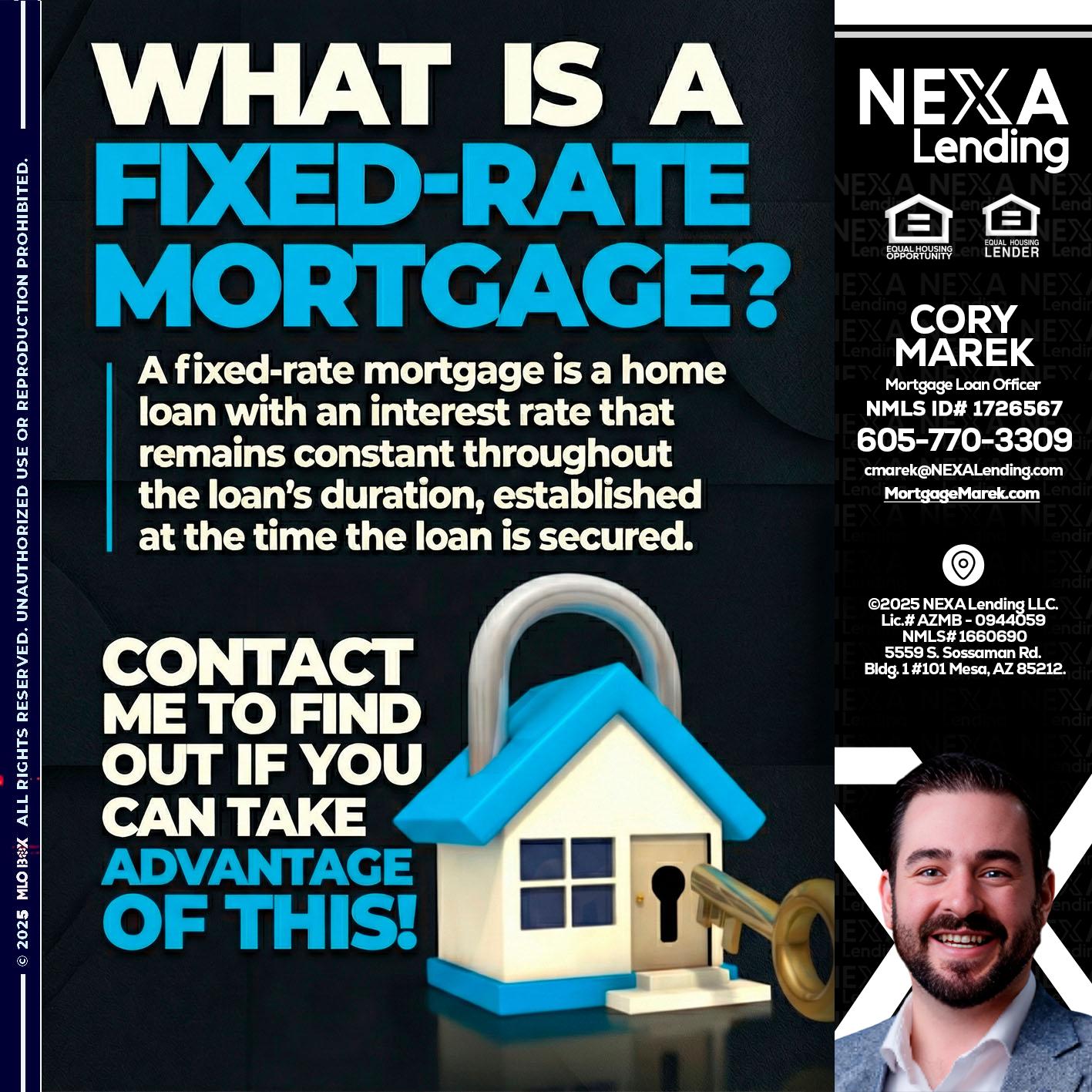 WHAT IS  A FIXED - Cory Marek -Mortgage Loan Officer