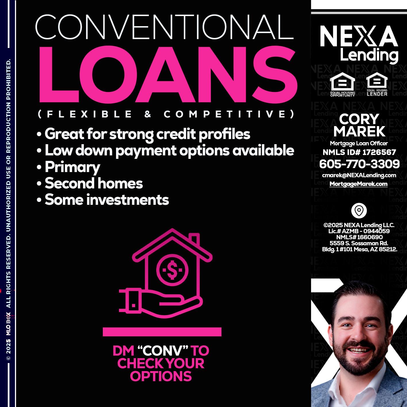 CONVENTIONAL LOANS - Cory Marek -Mortgage Loan Officer