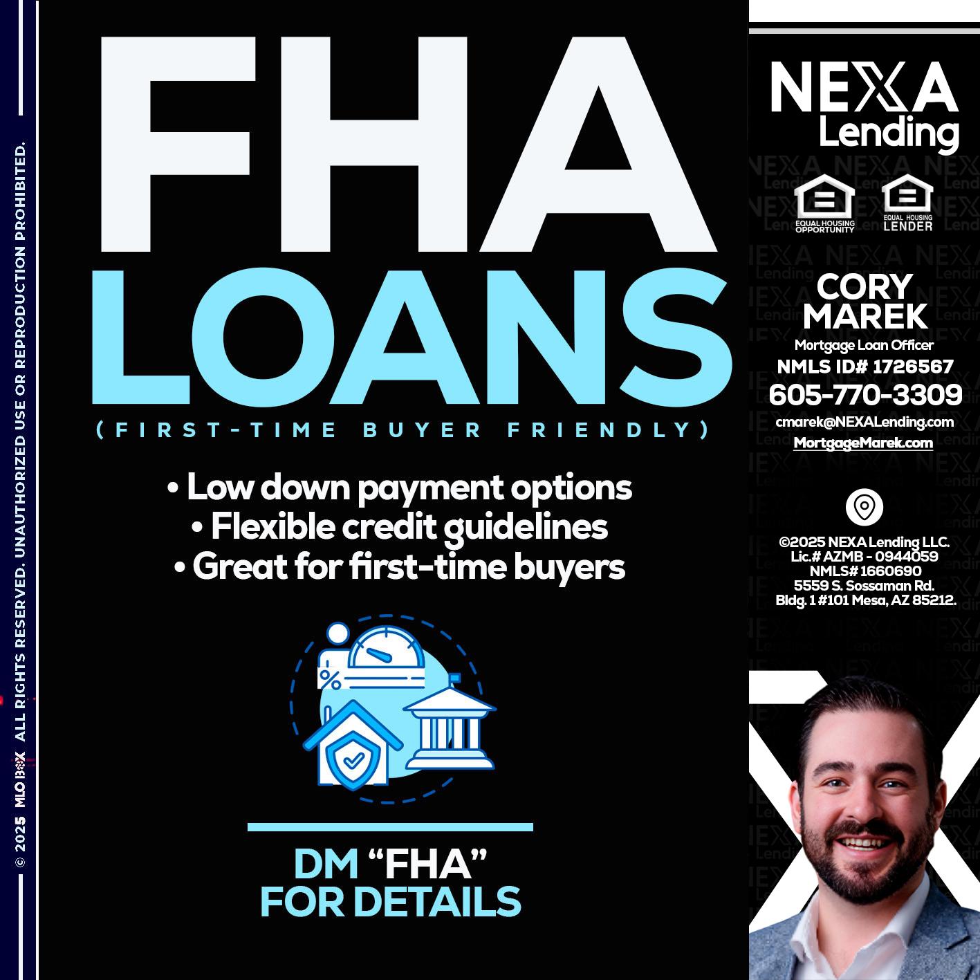 FHA LOANS - Cory Marek -Mortgage Loan Officer