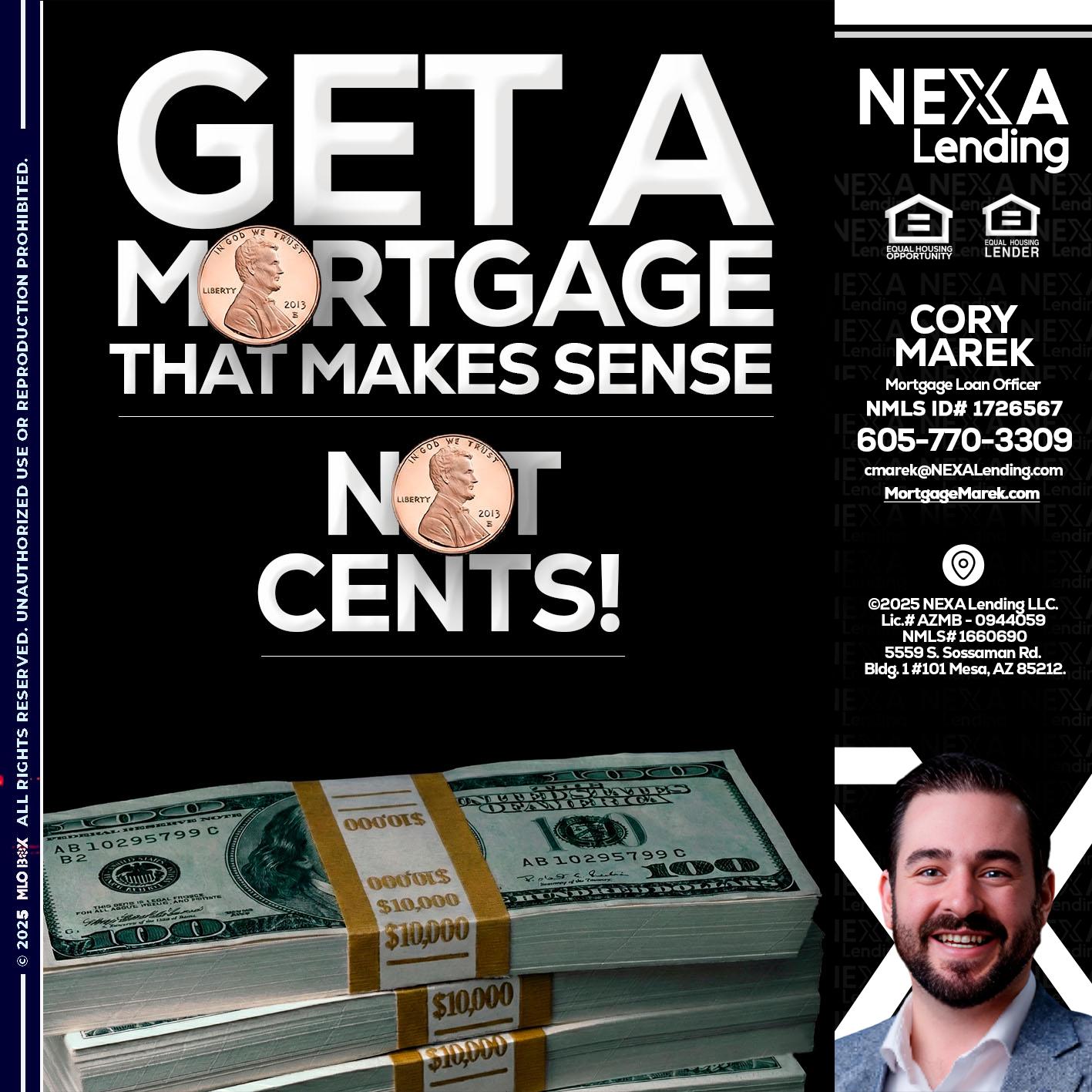 get a mortgage - Cory Marek -Mortgage Loan Officer