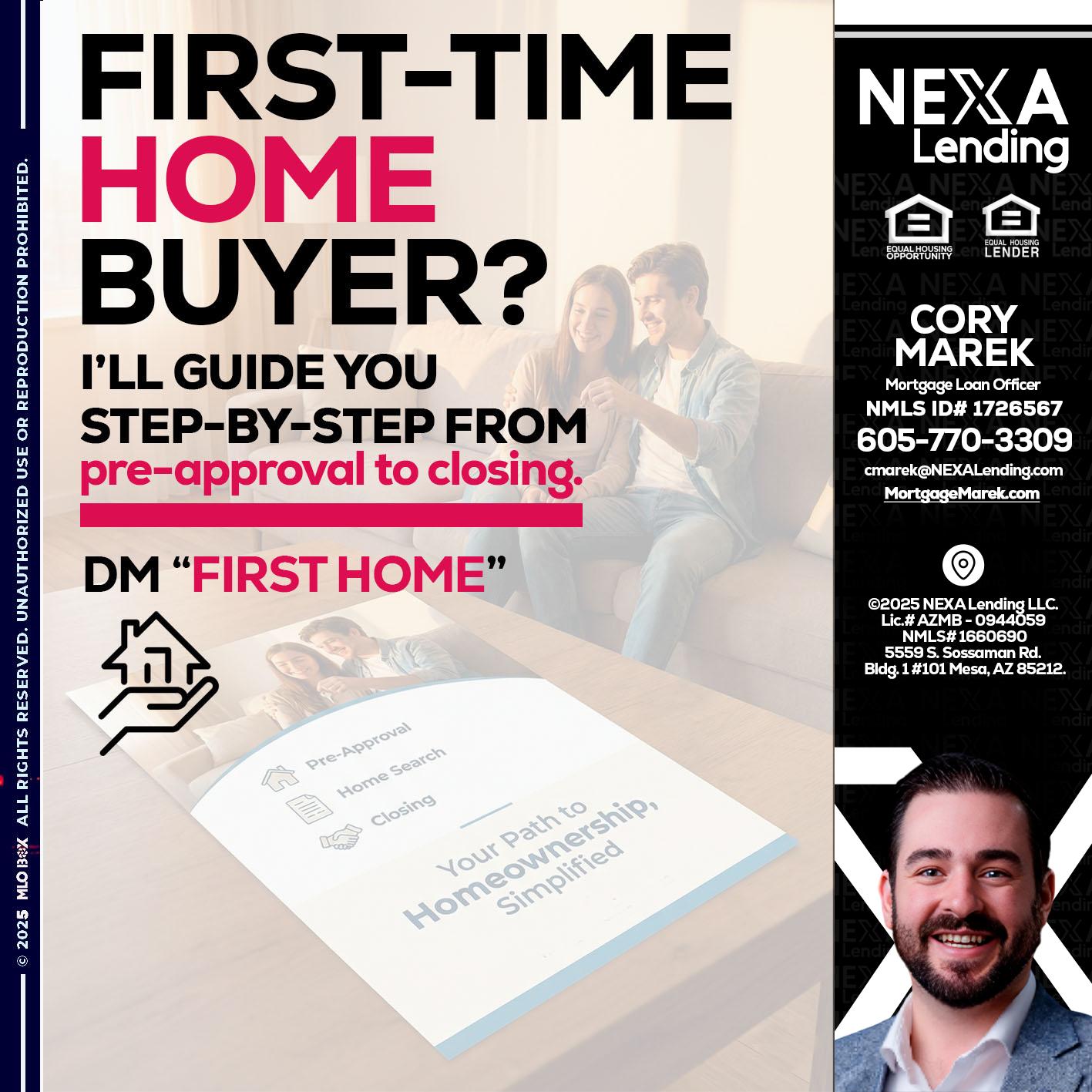 first time home buyer - Cory Marek -Mortgage Loan Officer