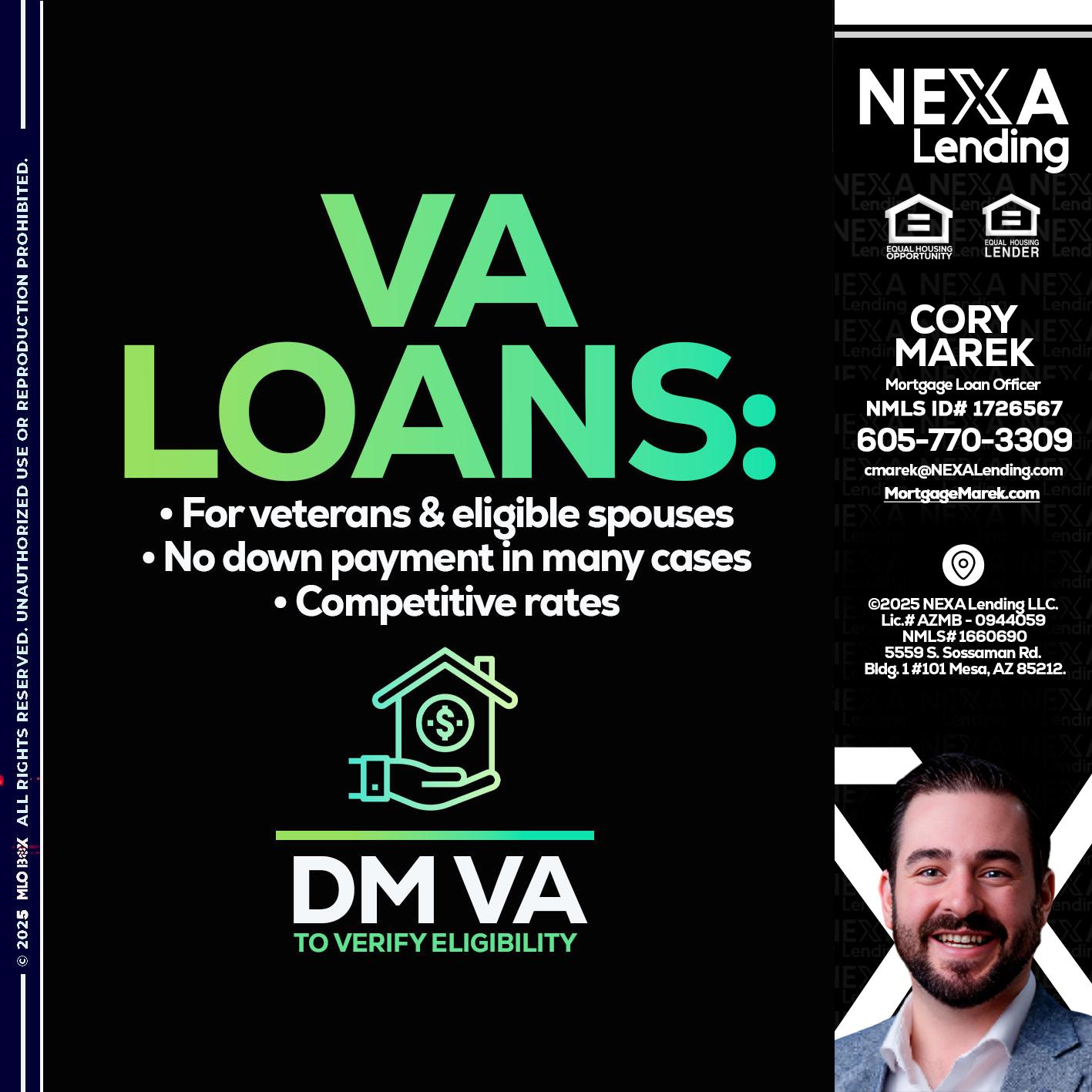 VA LOANS - Cory Marek -Mortgage Loan Officer