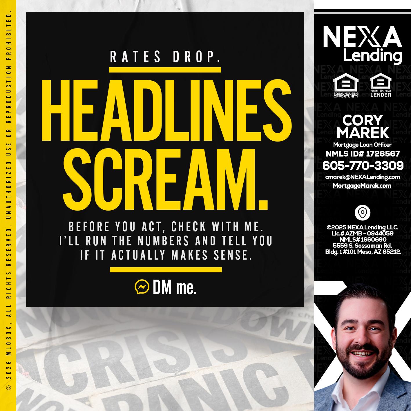 HEADLINES SCREAM - Cory Marek -Mortgage Loan Officer