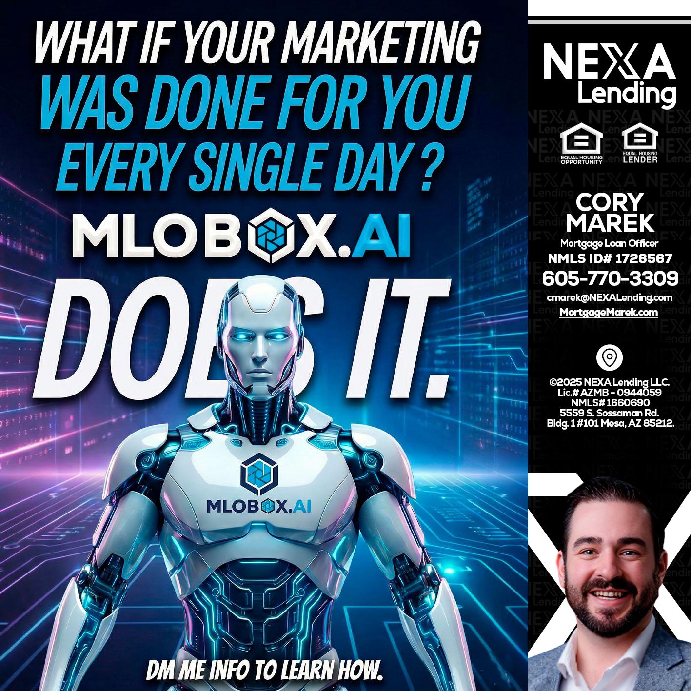 DOES IT - Cory Marek -Mortgage Loan Officer