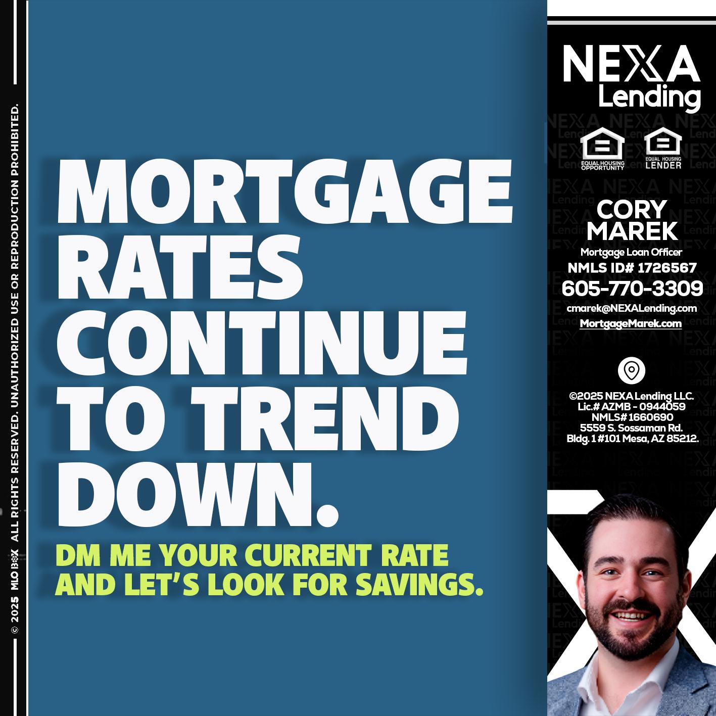 MORTGAGE RATES - Cory Marek -Mortgage Loan Officer