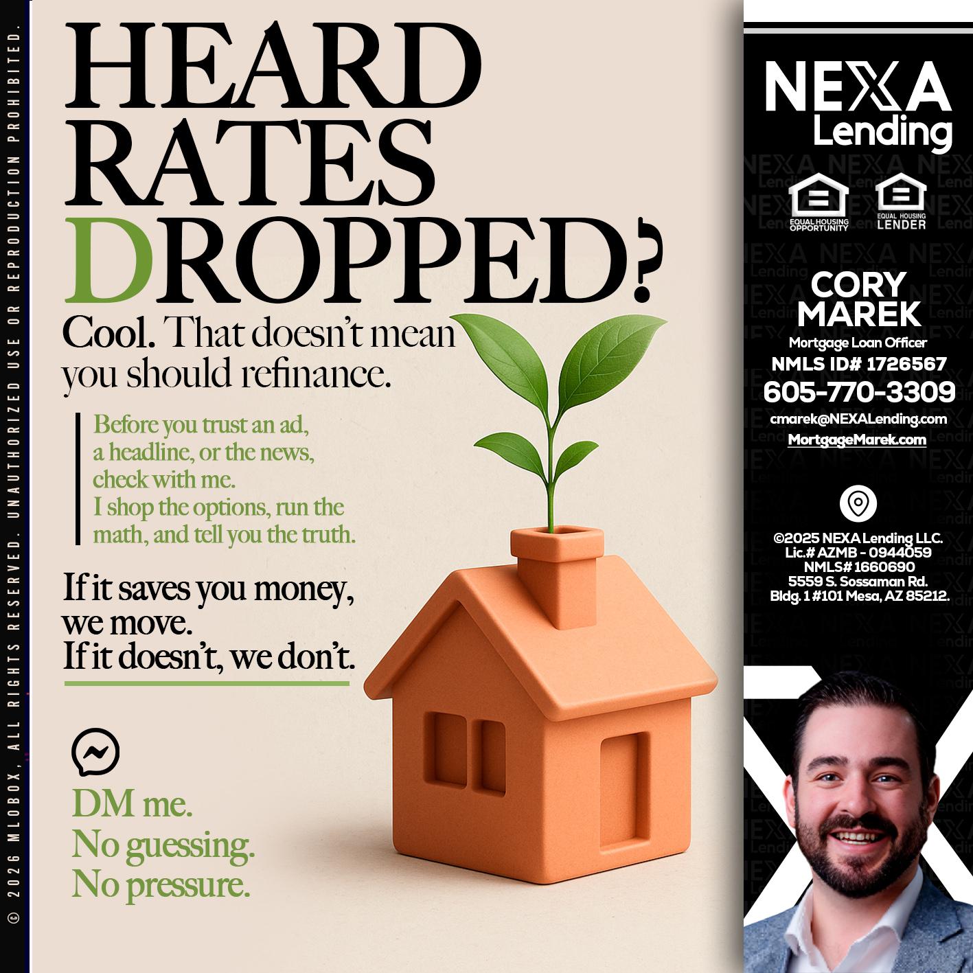 HEARD RATES - Cory Marek -Mortgage Loan Officer