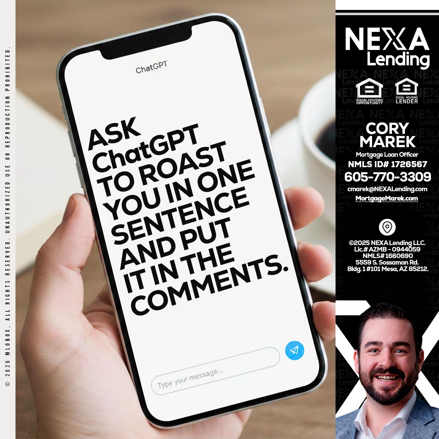 ask chatgpt - Cory Marek -Mortgage Loan Officer
