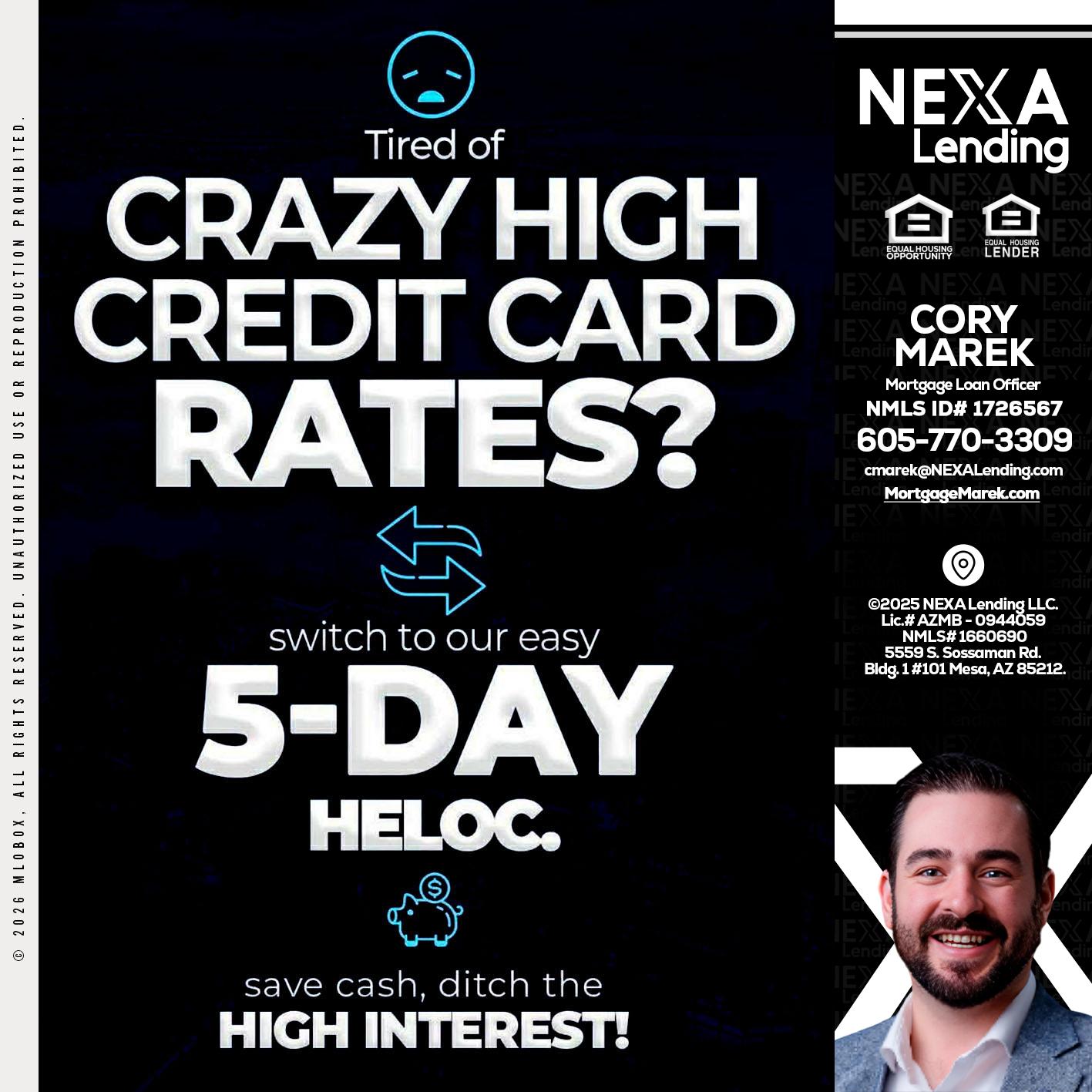 CRAZY HIGH - Cory Marek -Mortgage Loan Officer