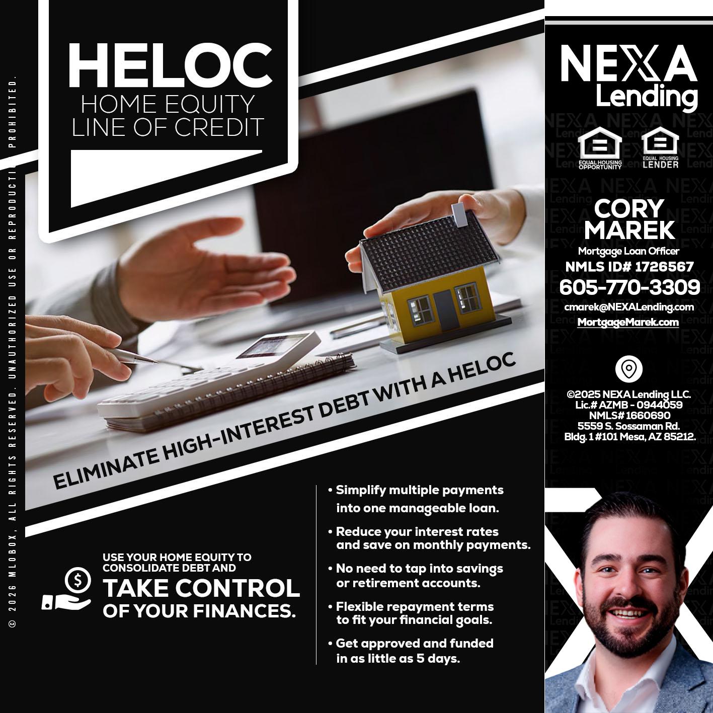HELOC - Cory Marek -Mortgage Loan Officer