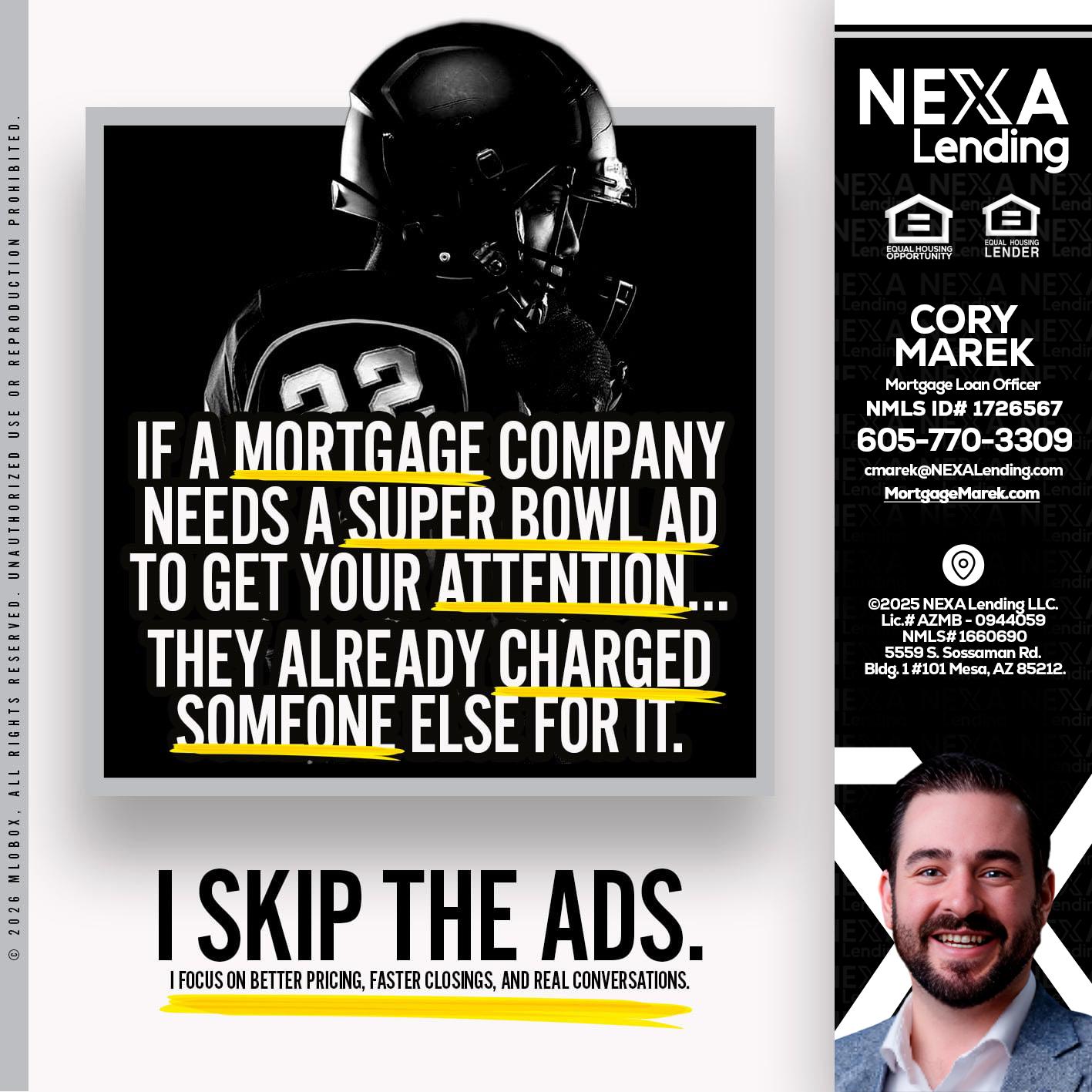 if a mortgage ad - Cory Marek -Mortgage Loan Officer