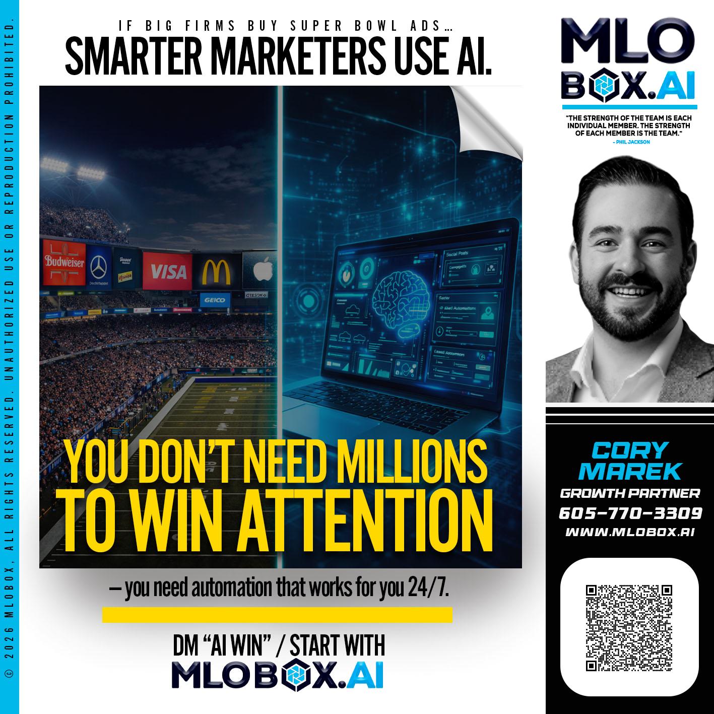 you don't need - Cory Marek -Mortgage Loan Officer