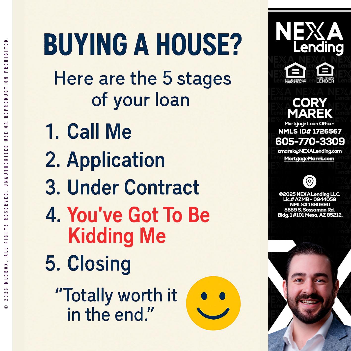 BUYING A HOUSE - Cory Marek -Mortgage Loan Officer