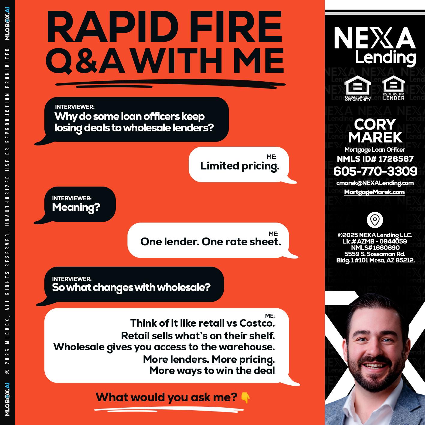 Q&A - Cory Marek -Mortgage Loan Officer