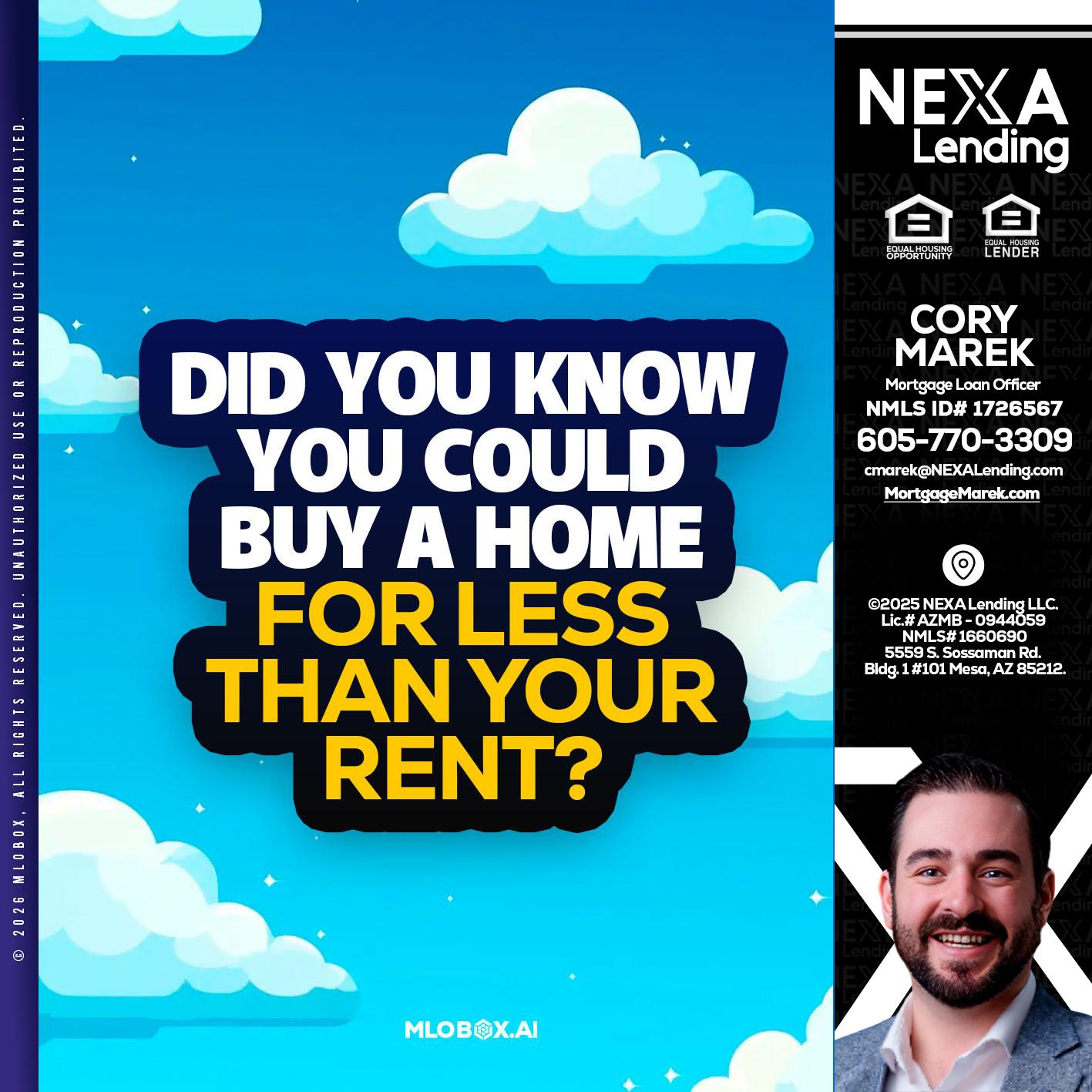 DID YOU KNOW - Cory Marek -Mortgage Loan Officer