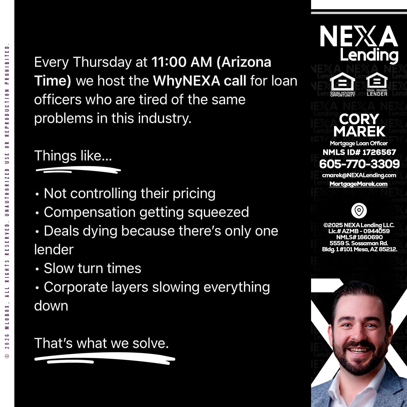 WHY NEXA - Cory Marek -Mortgage Loan Officer