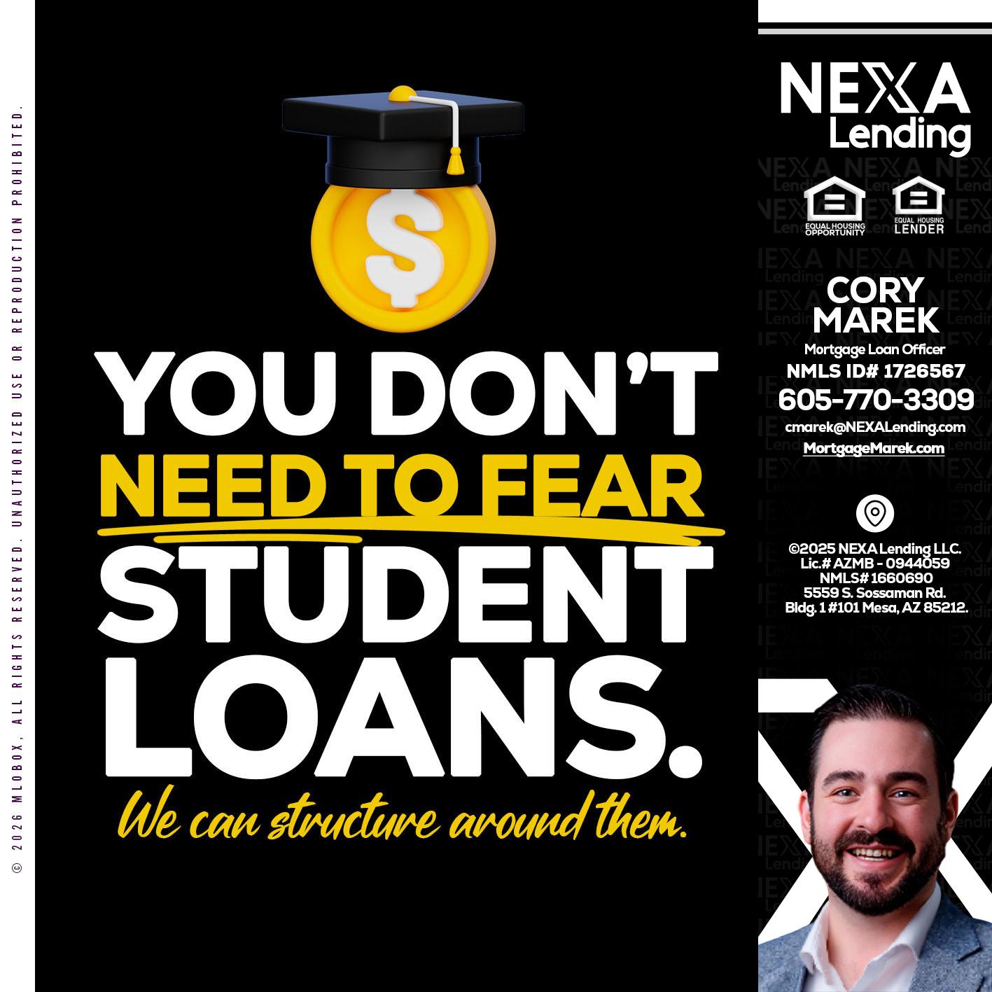 YOU DONT NEED - Cory Marek -Mortgage Loan Officer
