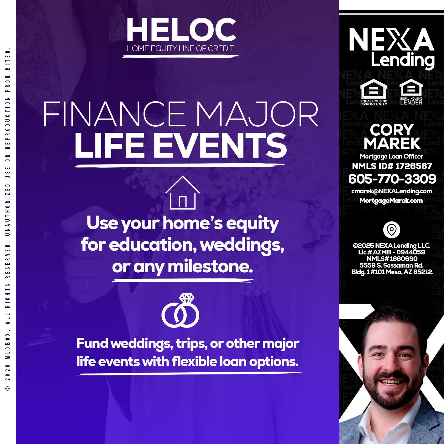 HELOC - Cory Marek -Mortgage Loan Officer
