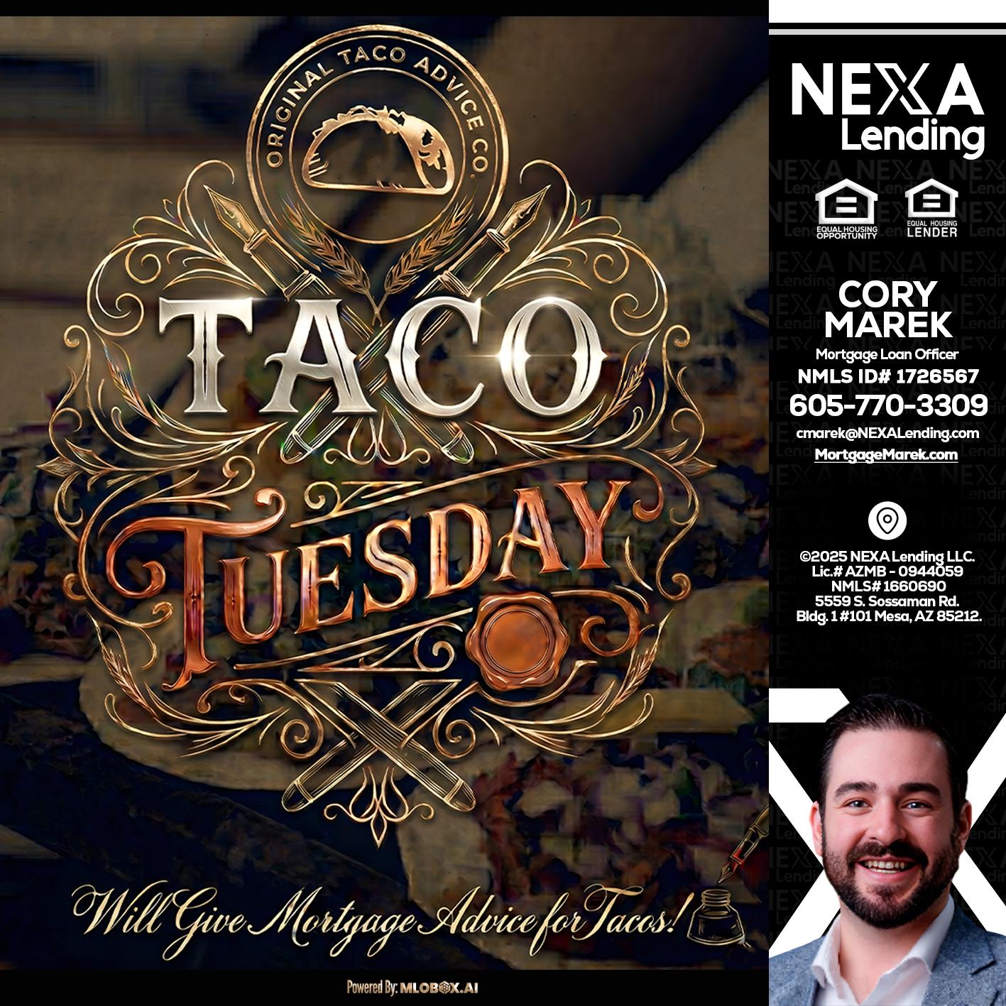 Taco Tuesday - Cory Marek -Mortgage Loan Officer