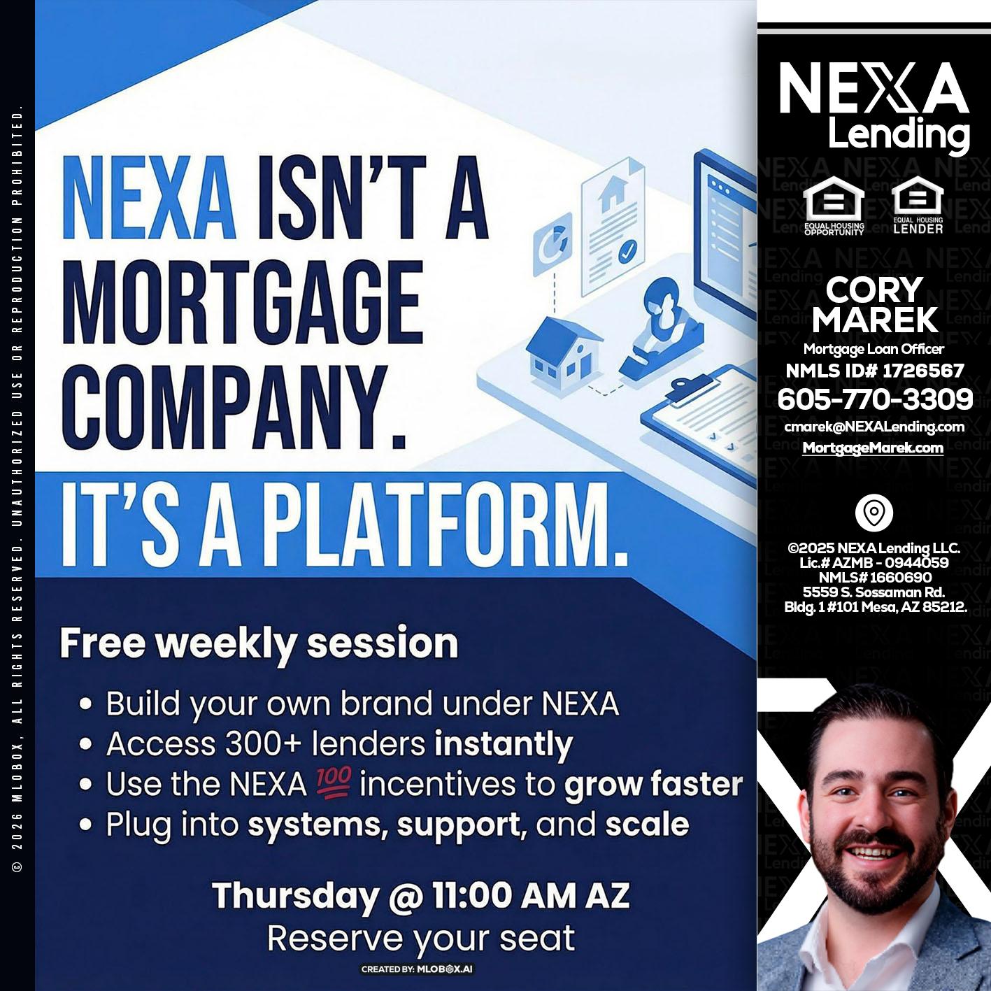 NEXA ISNT - Cory Marek -Mortgage Loan Officer