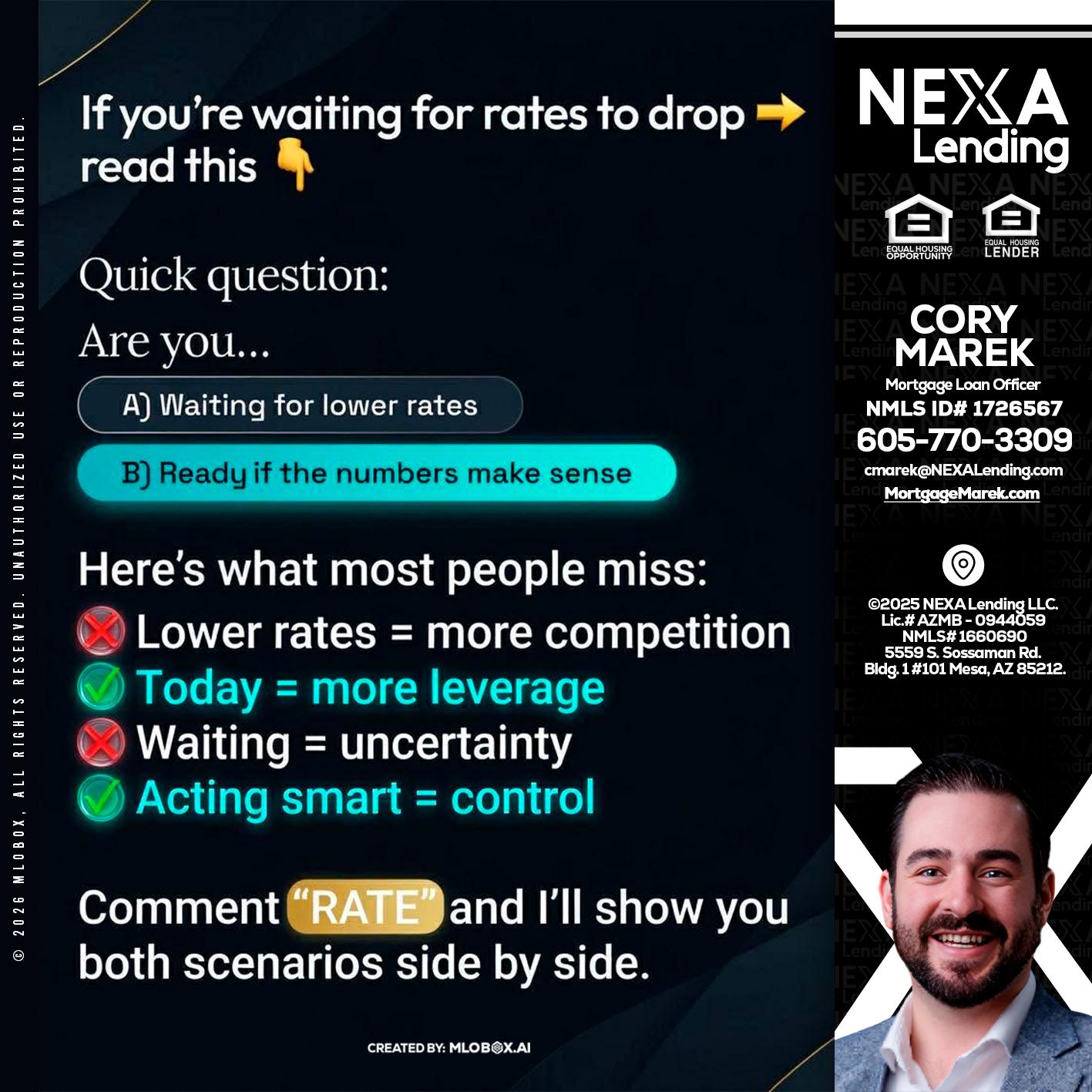 IF YOU ARE - Cory Marek -Mortgage Loan Officer