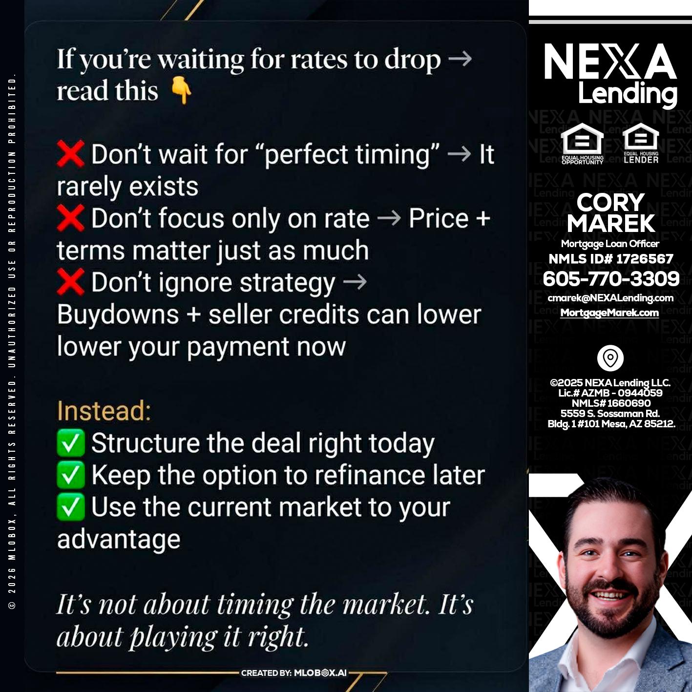 IF YOU ARE - Cory Marek -Mortgage Loan Officer