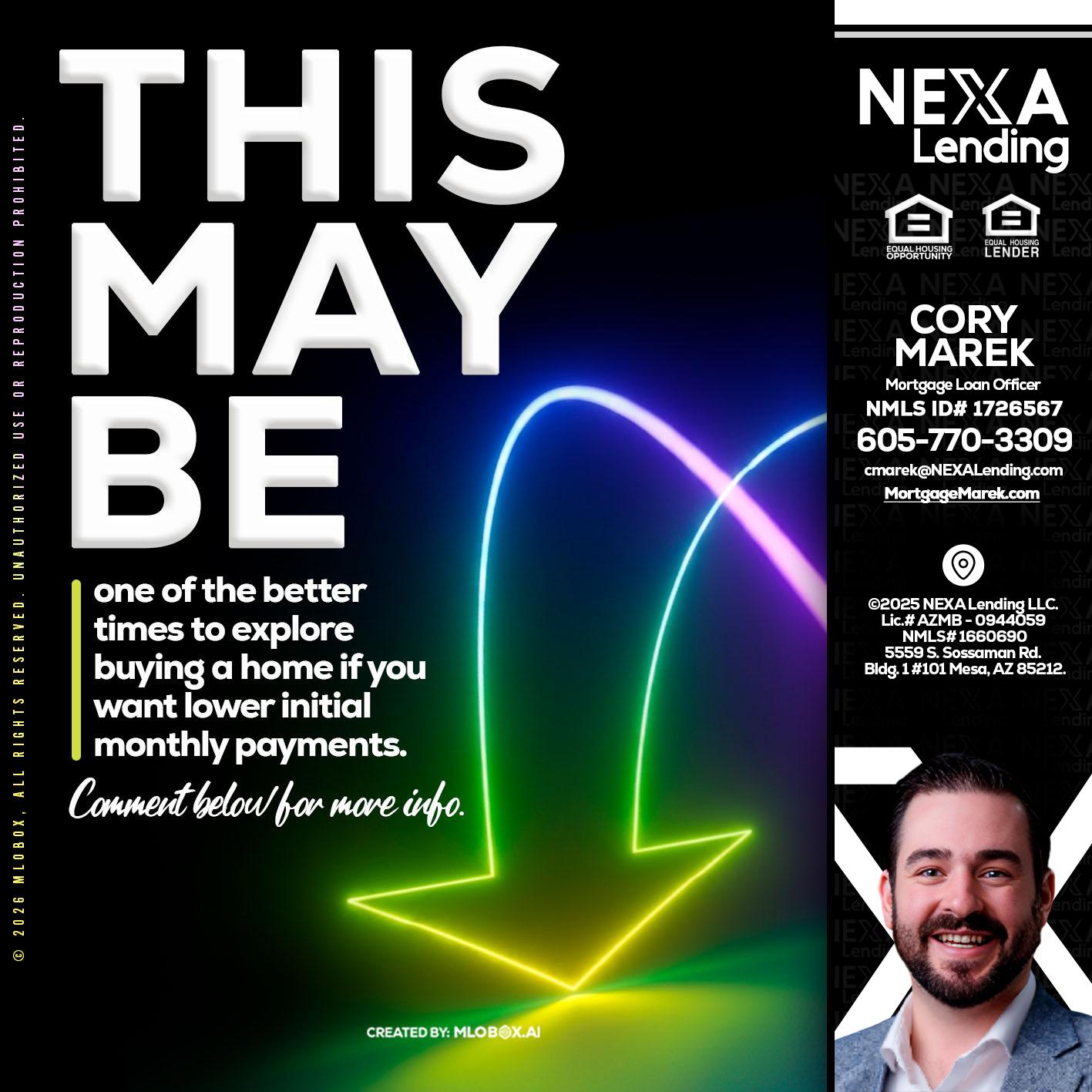 THIS MAY BE - Cory Marek -Mortgage Loan Officer
