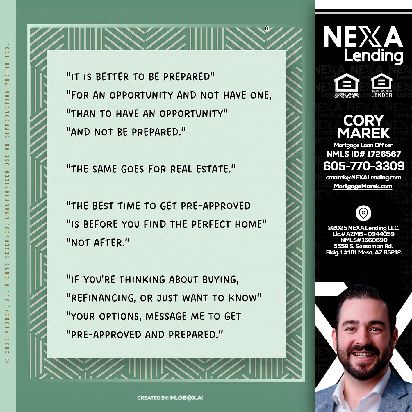 its better - Cory Marek -Mortgage Loan Officer