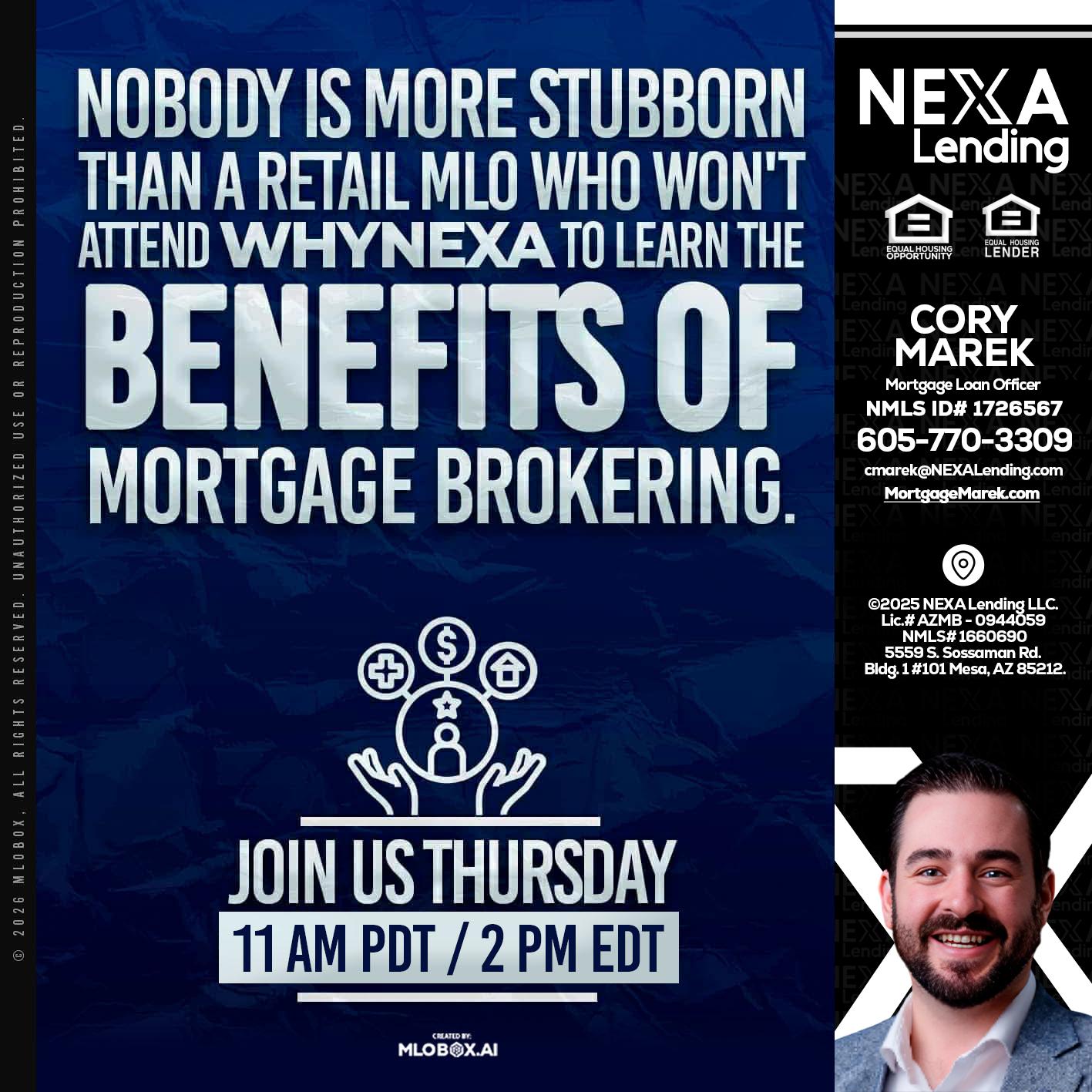 WHY NEXA - Cory Marek -Mortgage Loan Officer