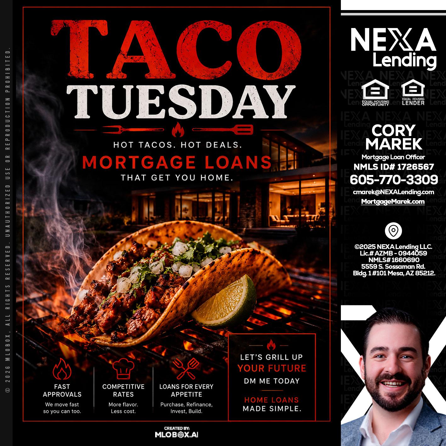 TACO TUESDAY - Cory Marek -Mortgage Loan Officer