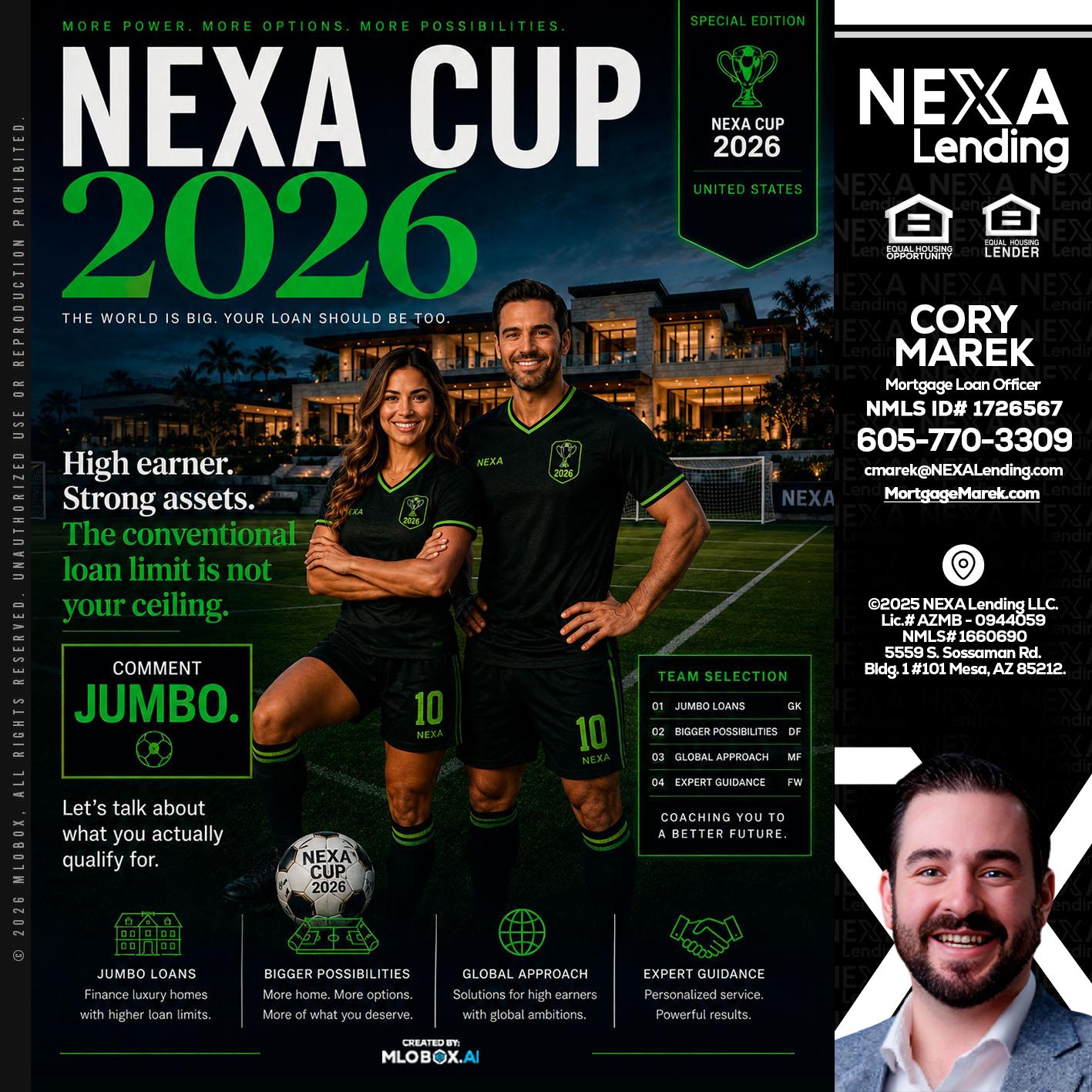 NEXA CUP 2026 - Cory Marek -Mortgage Loan Officer