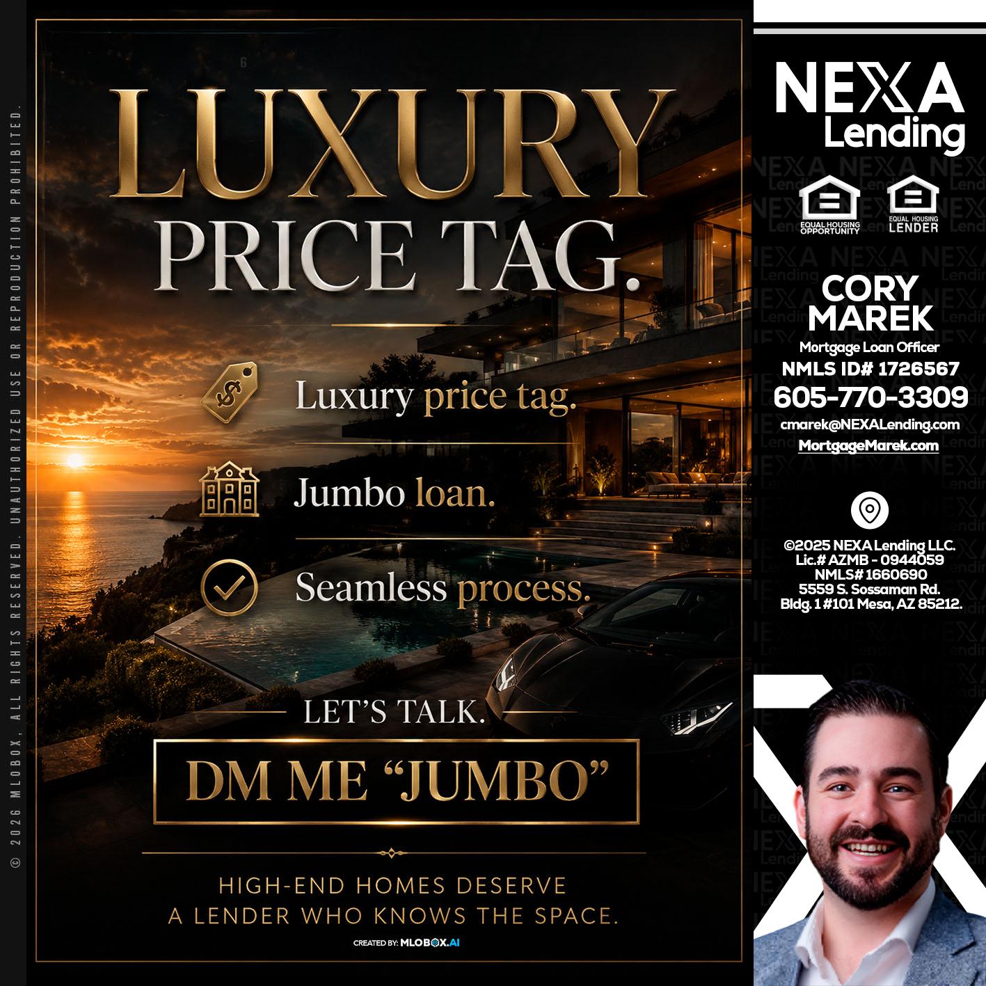 LUXURY PRICE - Cory Marek -Mortgage Loan Officer