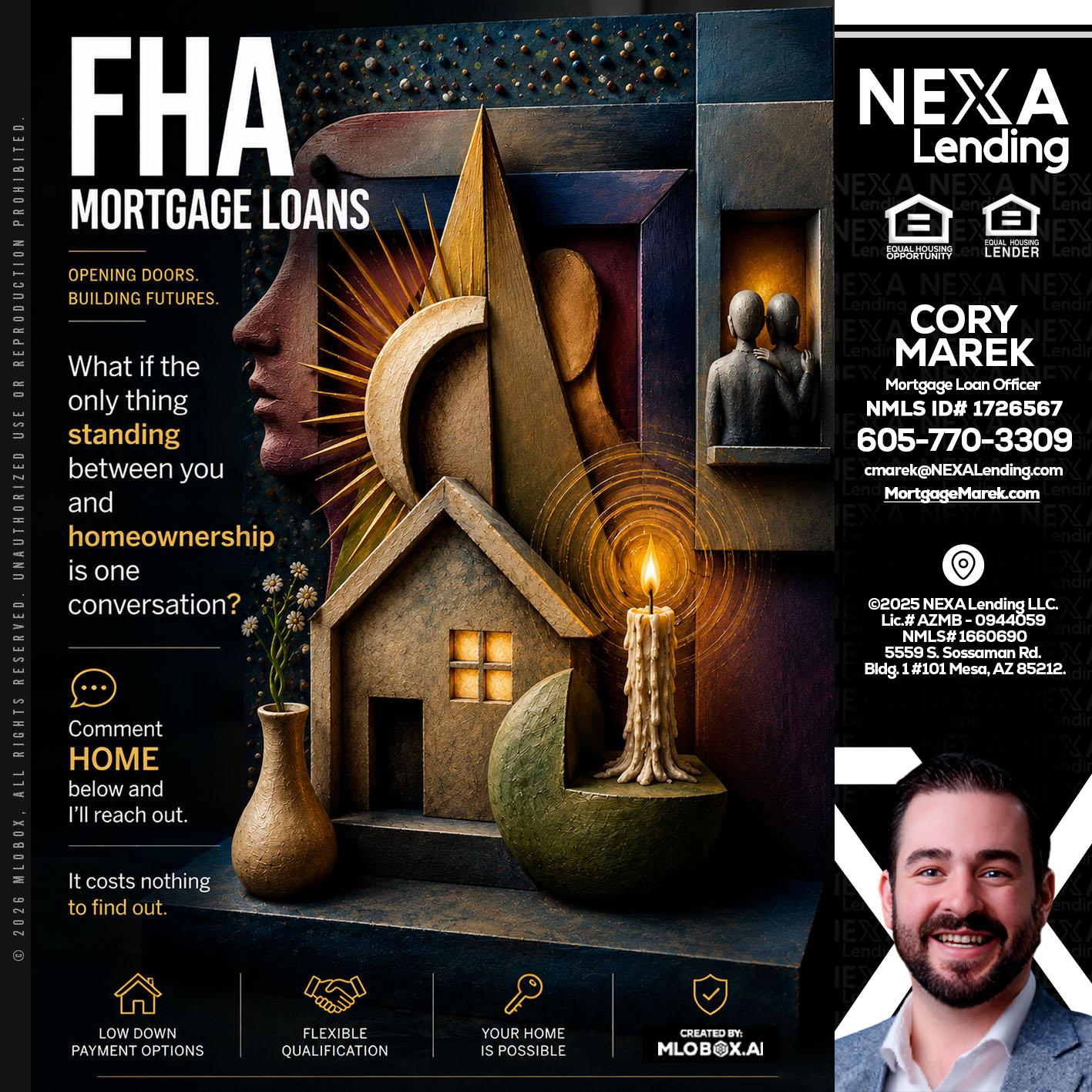 FHA - Cory Marek -Mortgage Loan Officer