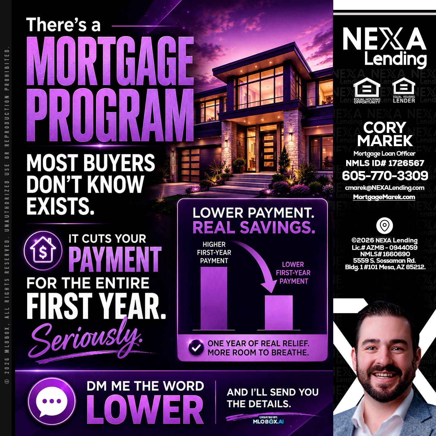 MORTGAGE PROGRAM - Cory Marek -Mortgage Loan Officer