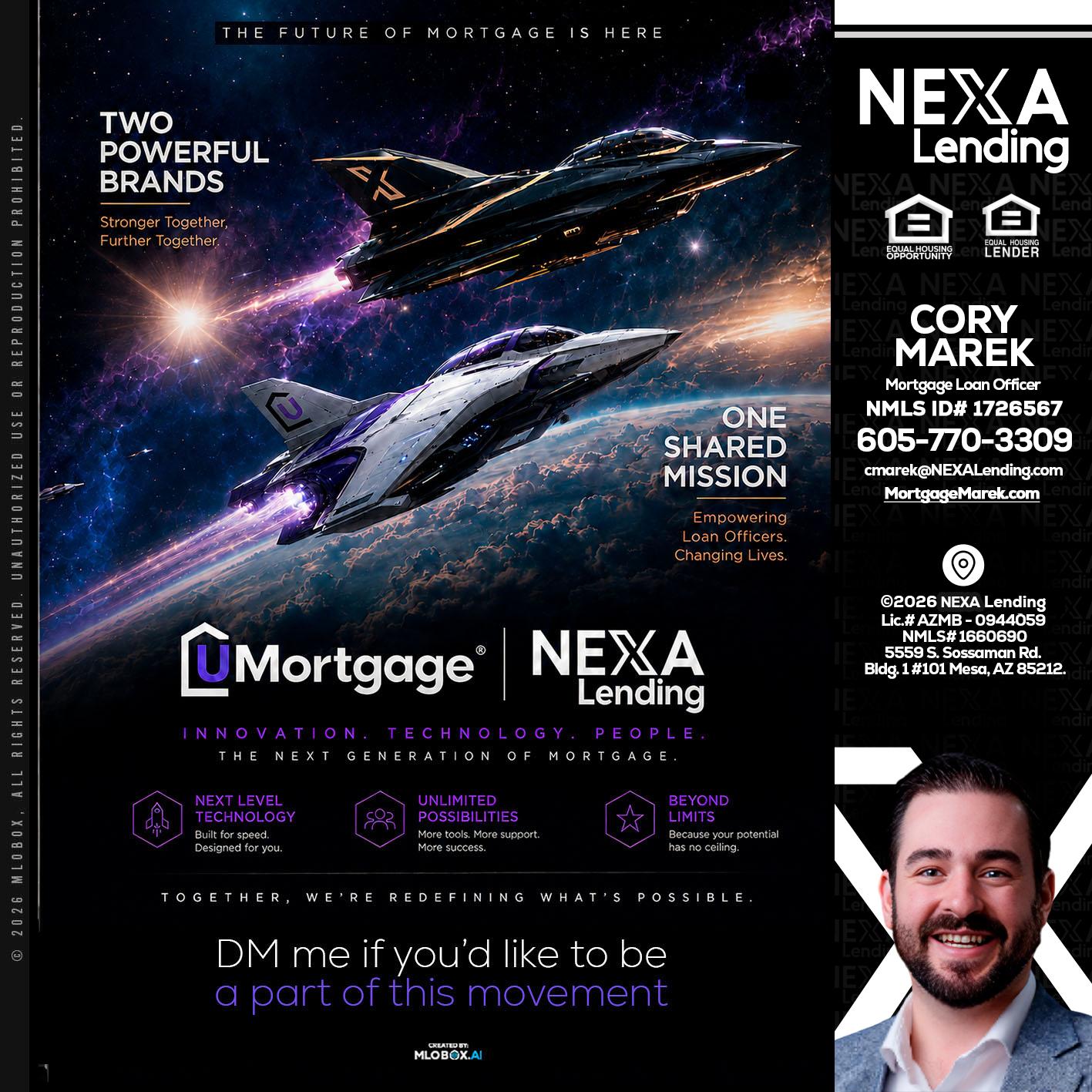 U Mortgage + NEXA lending - Cory Marek -Mortgage Loan Officer