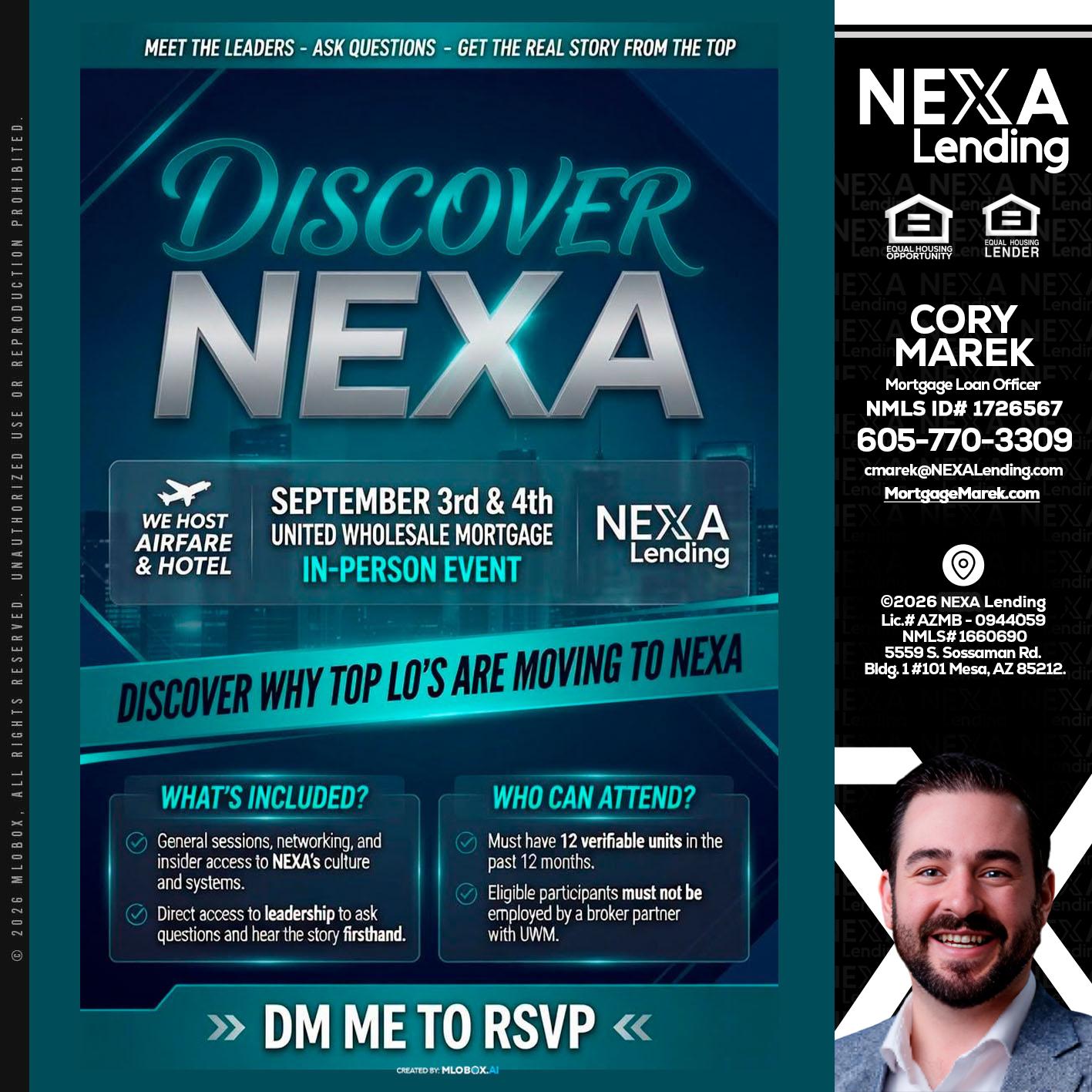 DISCOVER NEXA - Cory Marek -Mortgage Loan Officer