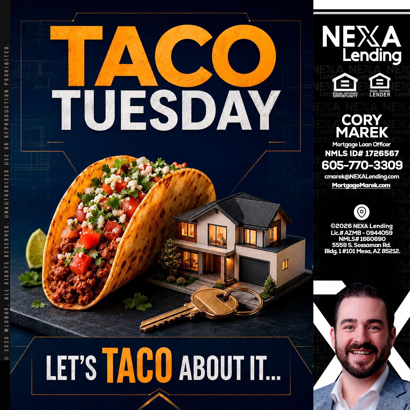 TACO TUESDAY - Cory Marek -Mortgage Loan Officer